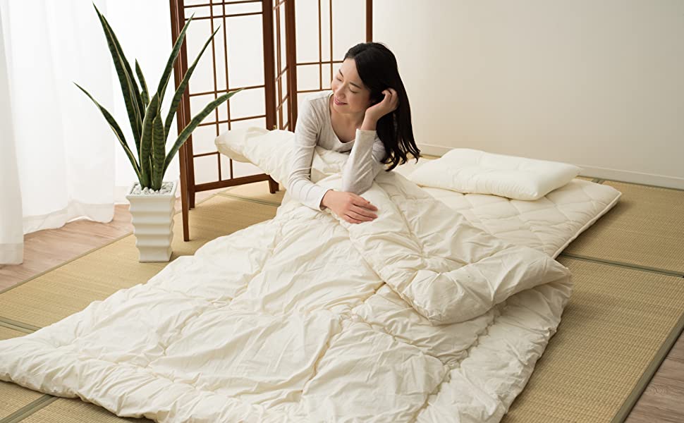 MustMat Tatami Mat Japanese Floor Mattress Queen Size Tatami Bed Folding  Mattress Rush Grass (Queen)