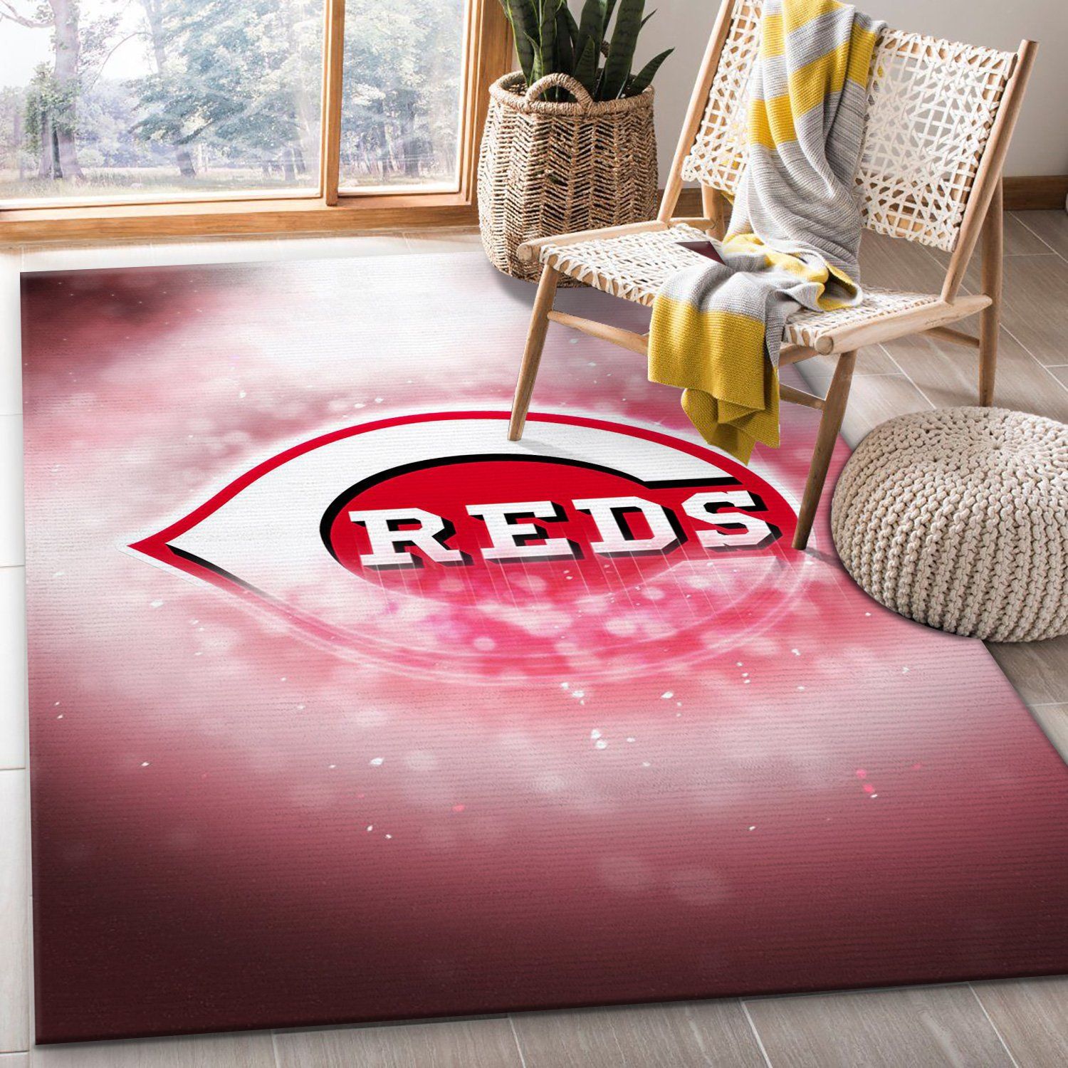 Cincinnati Reds NFL Rug Living Room Rug Floor Decor Home Decor