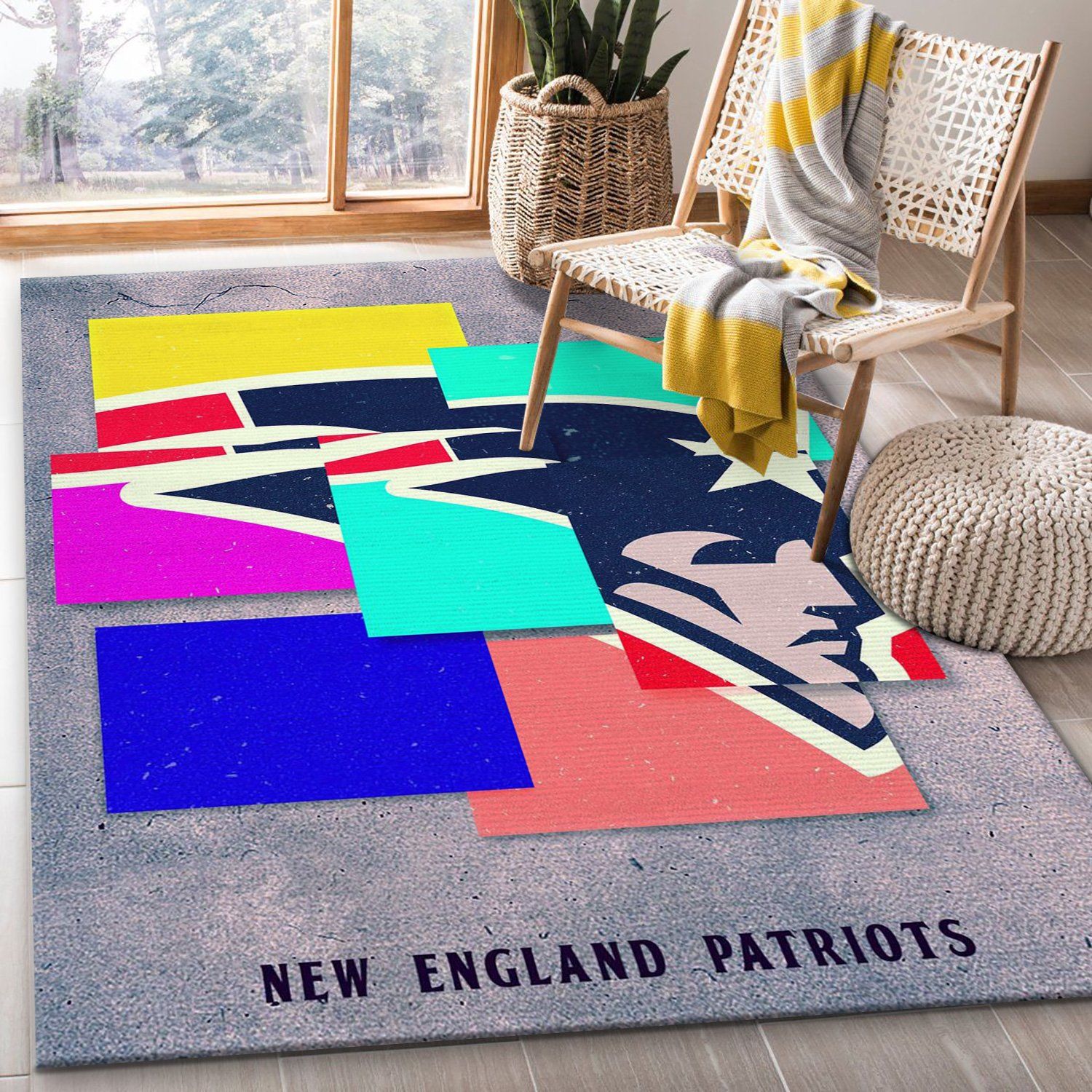 New England Patriots NFL Rug Living Room Rug US Gift Decor