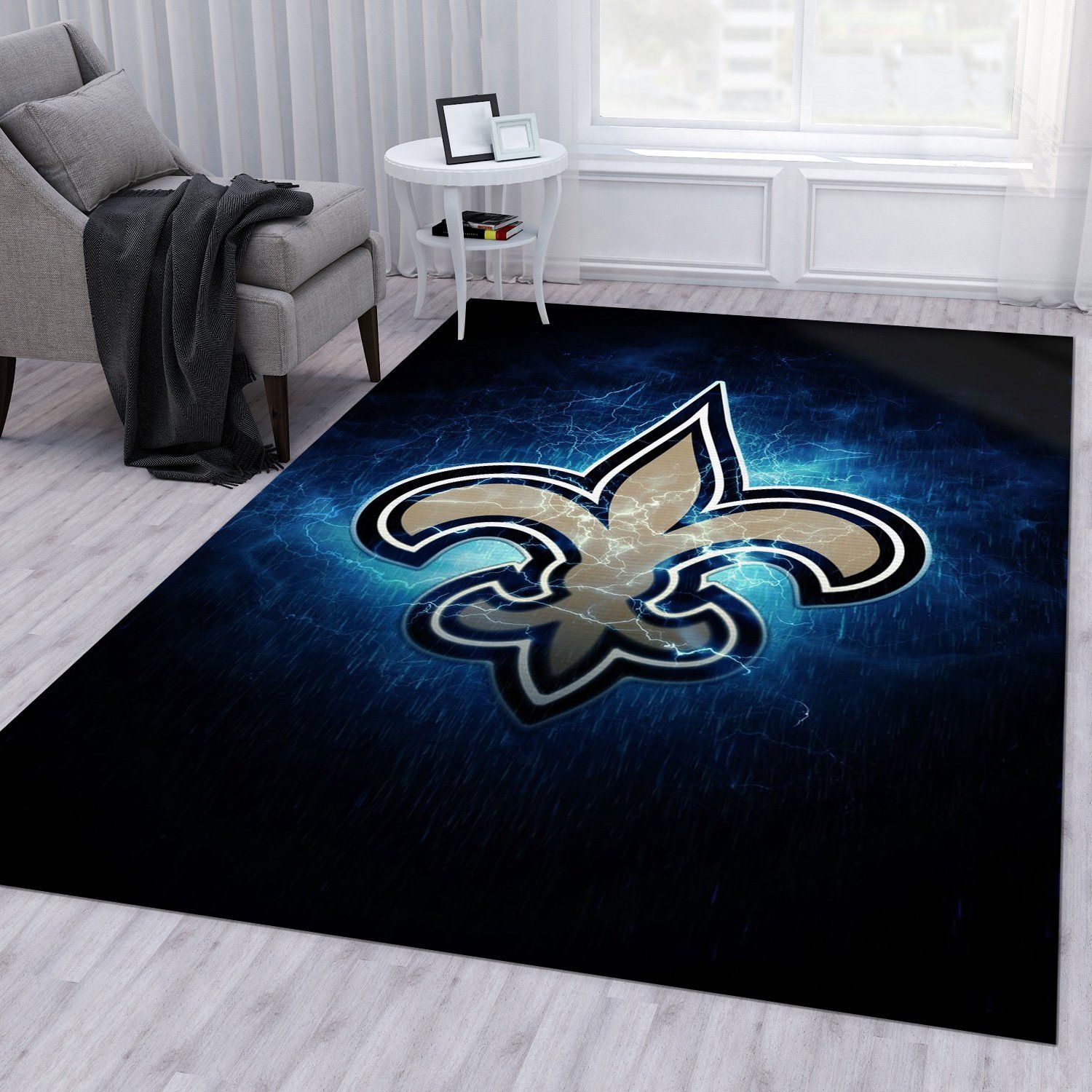 New Orleans Saints Nfl Area Rug For Christmas Living Room Rug Christmas Gift US Decor