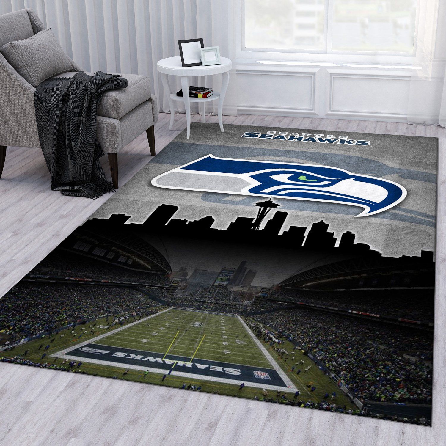 Seattle Seahawks NFL Rug Living Room Rug Christmas Gift US Decor