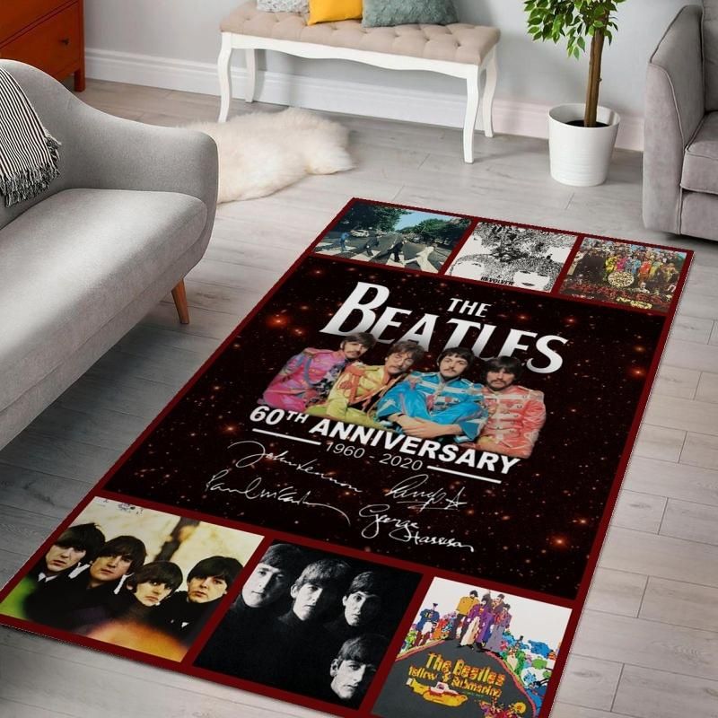 60 Years Of The Beatles V1 Living Room Area Rug, Living Room Rug, Home Decor