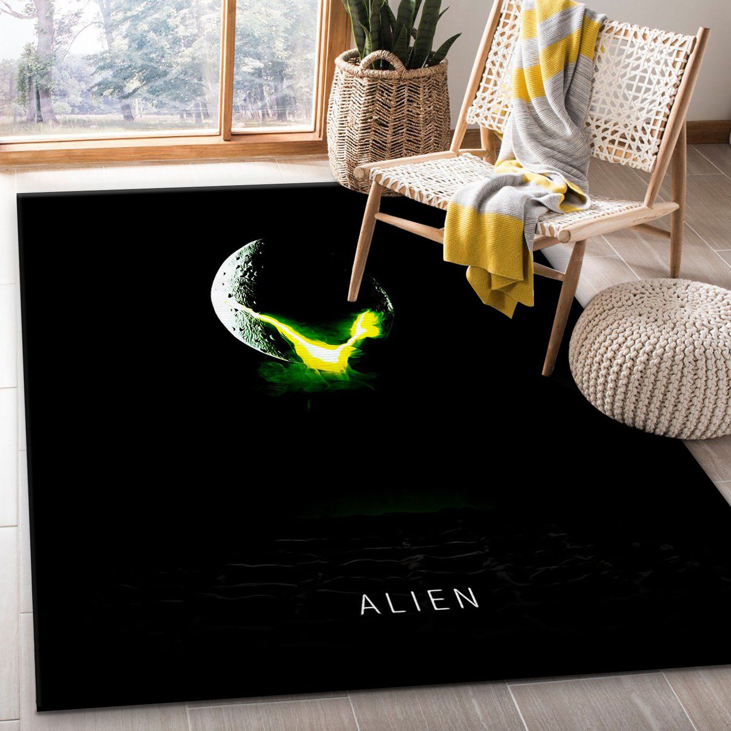 Alien 1979 Rug Art Painting Movie Rugs Floor Decor Home Decor