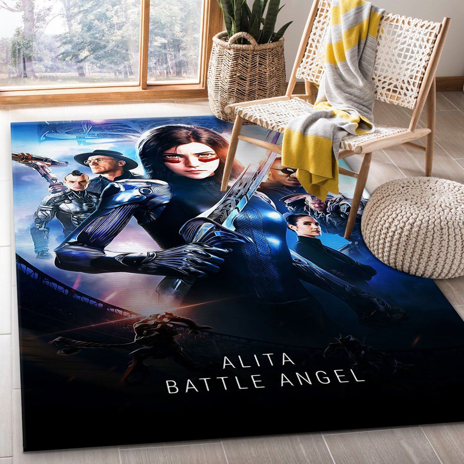 Alita Battle Angel Rug Movie Rug Floor Decor Home Decor