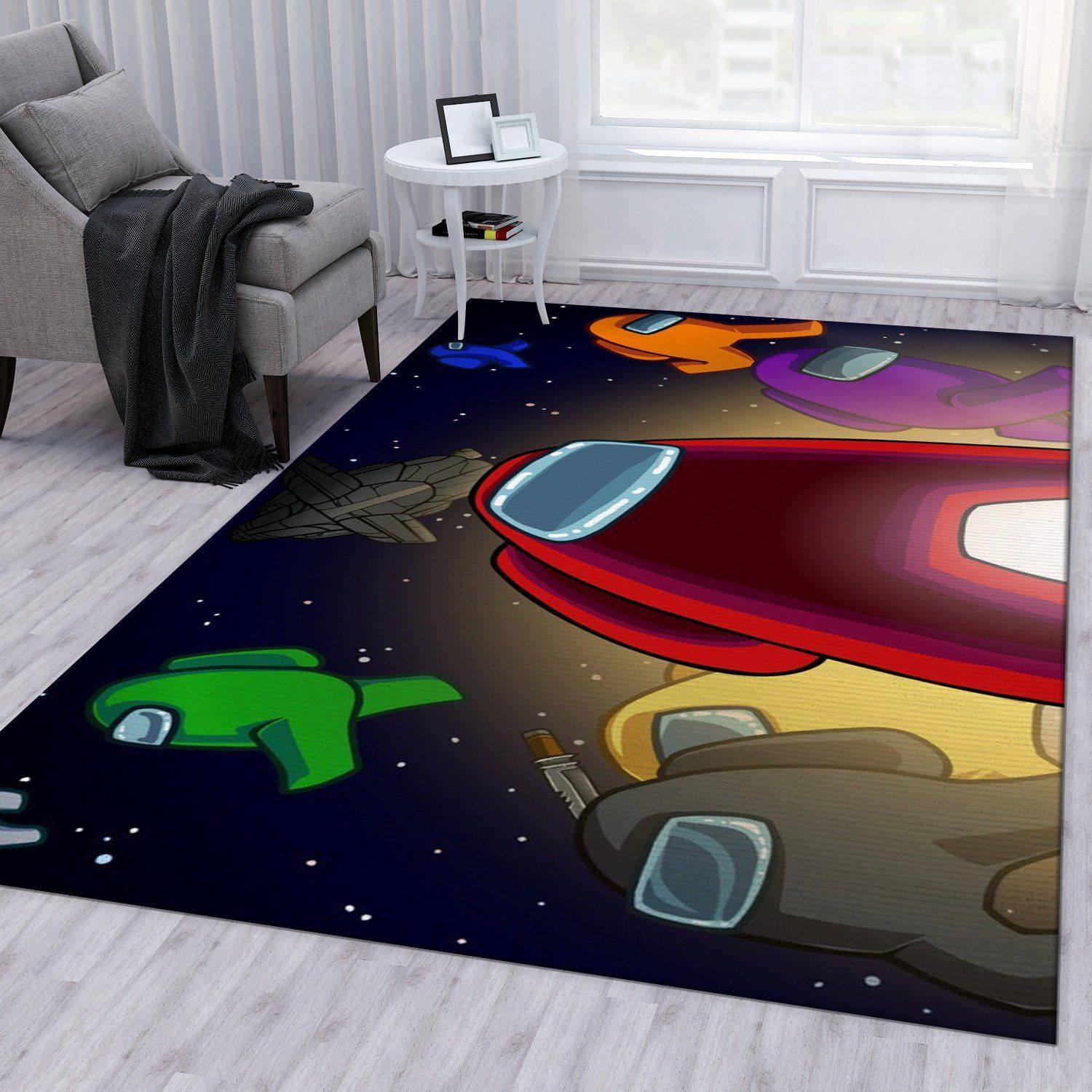 Among Us Ver2 Gaming Area Rug Bedroom Rug US Gift Decor