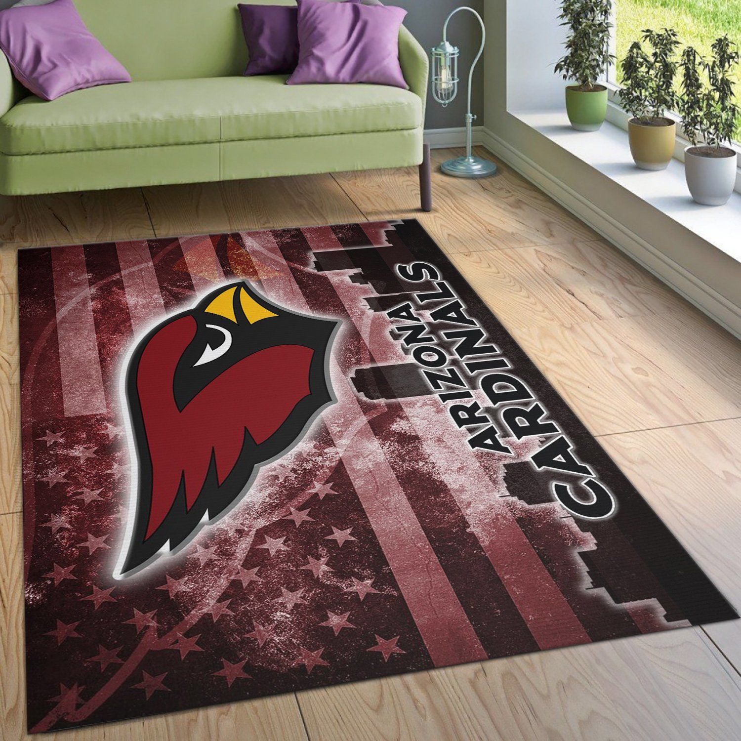 Arizona Cardinals NFL Rug Bedroom Rug US Gift Decor