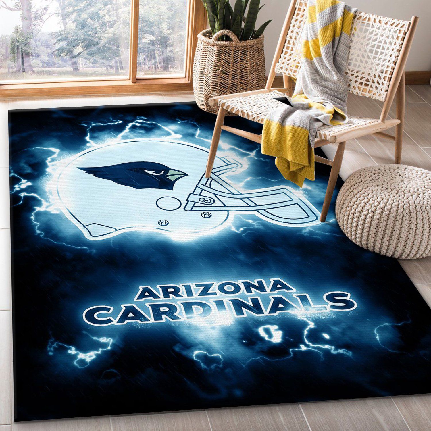 Arizona Cardinals Nfl Area Rug For Christmas Bedroom Rug Home US Decor