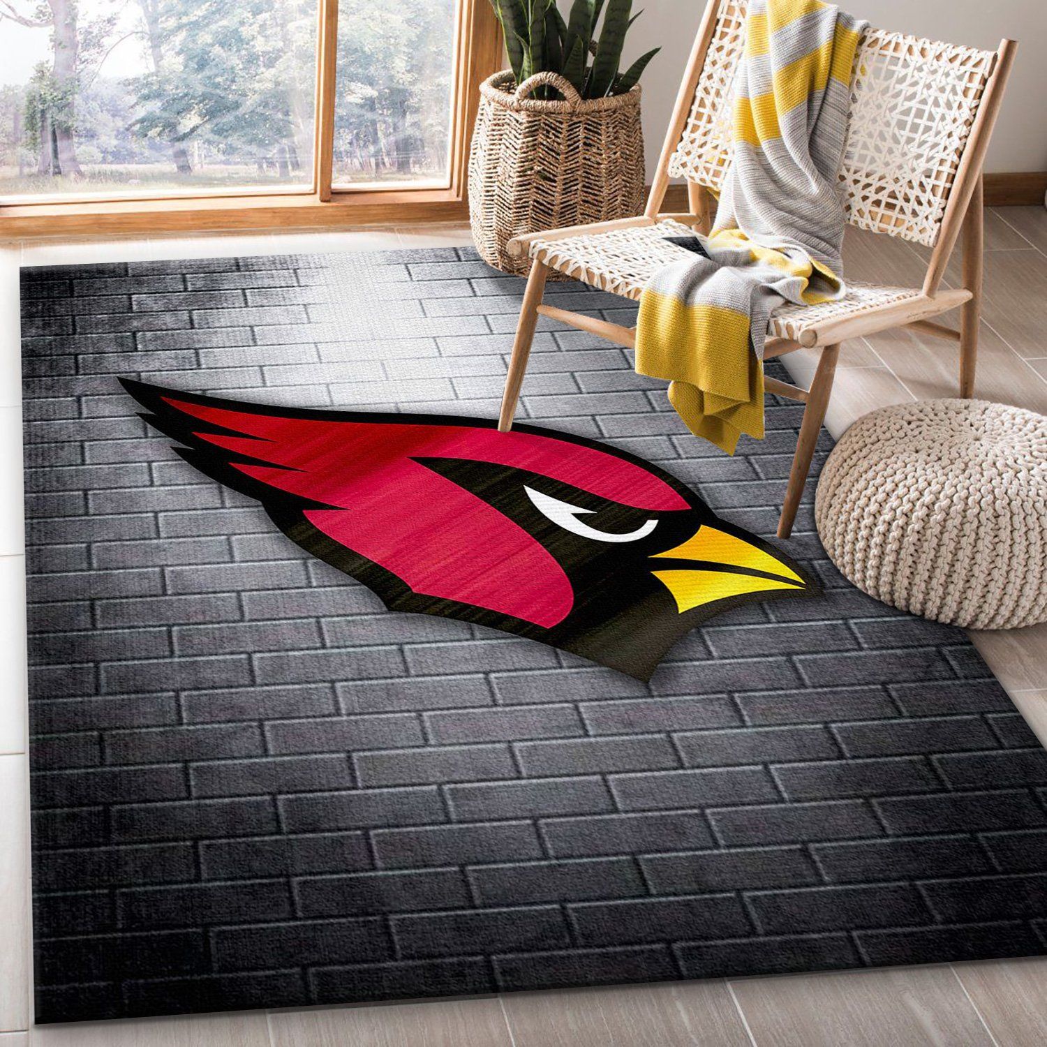 Arizona Cardinals Nfl Area Rug For Christmas Living Room Rug Home US Decor