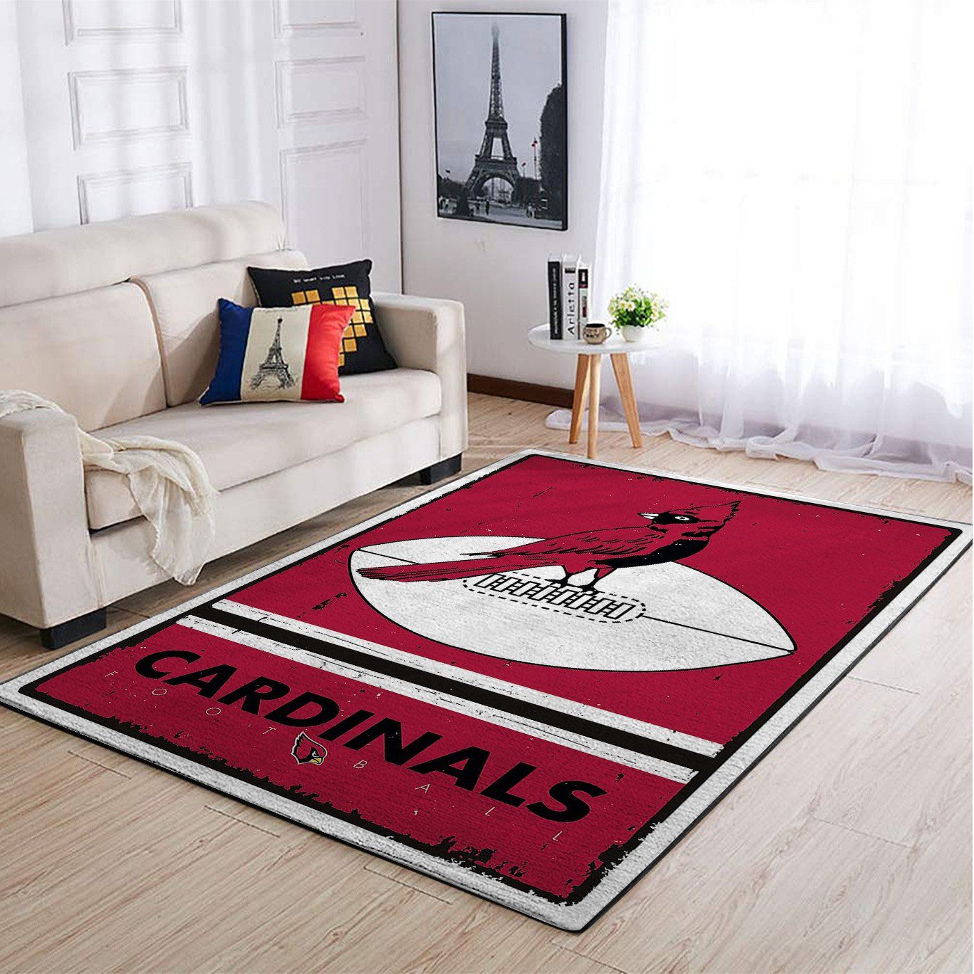 Arizona Cardinals football shaped rug