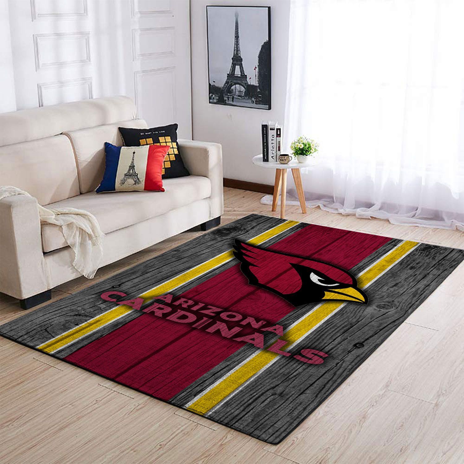 Arizona Cardinals Nfl Team Logo Wooden Style Style Nice Gift Home Decor Rectangle Area Rug