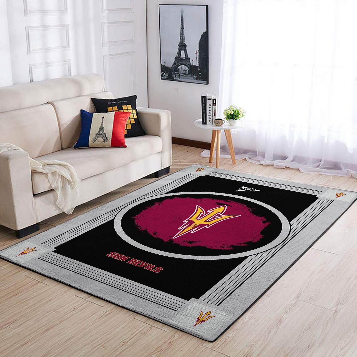 Arizona State Sun Devils Ncaa Team Logo Nice Gift Home Decor Rectangle Area Rug