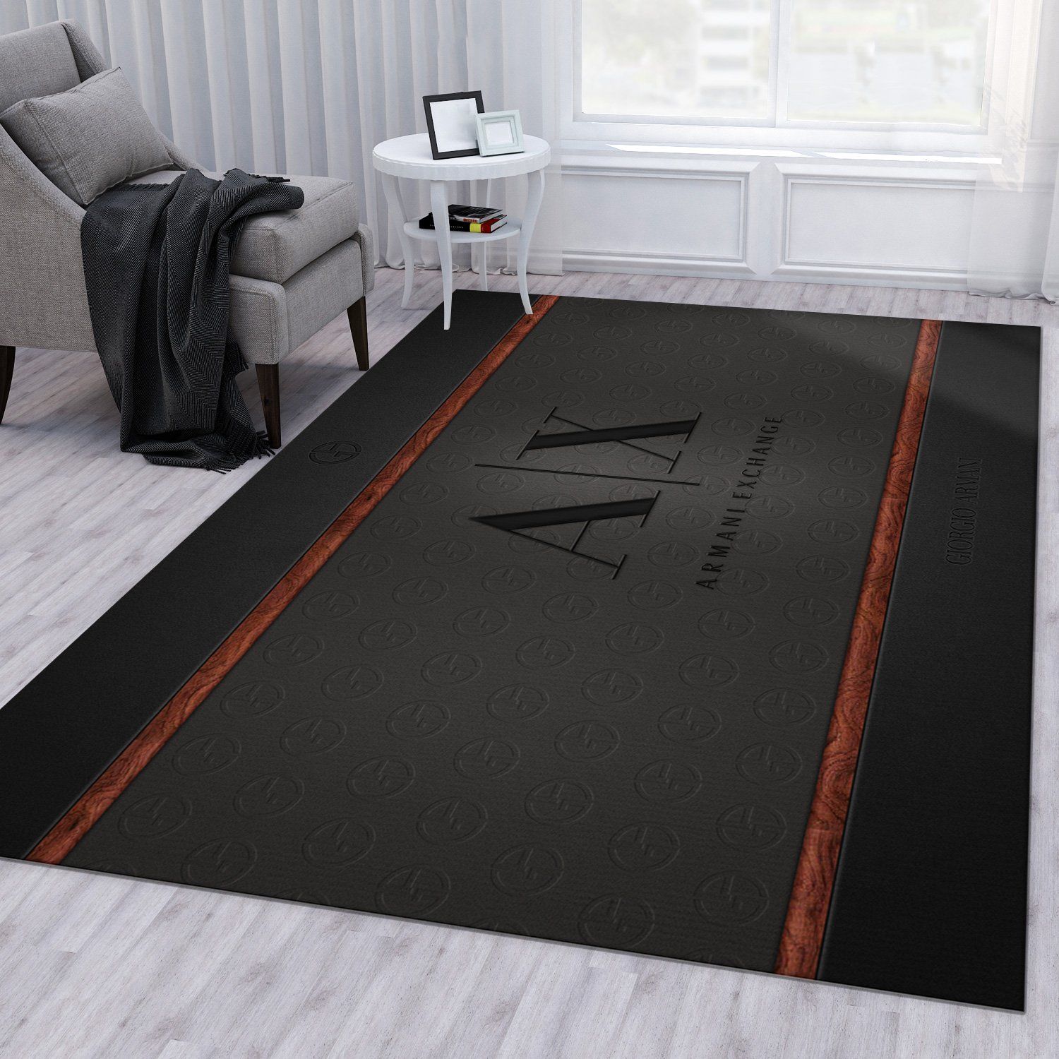 Armani Area Rug For Christmas Fashion Brand Rug Living Room Rug US Gift Decor