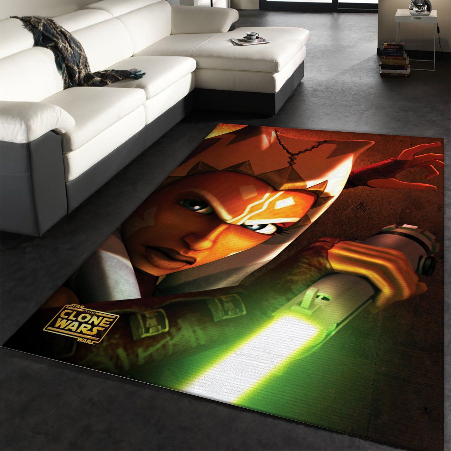 Ashoka Star War Character Rug, Bedroom Rug, Family Gift US Decor