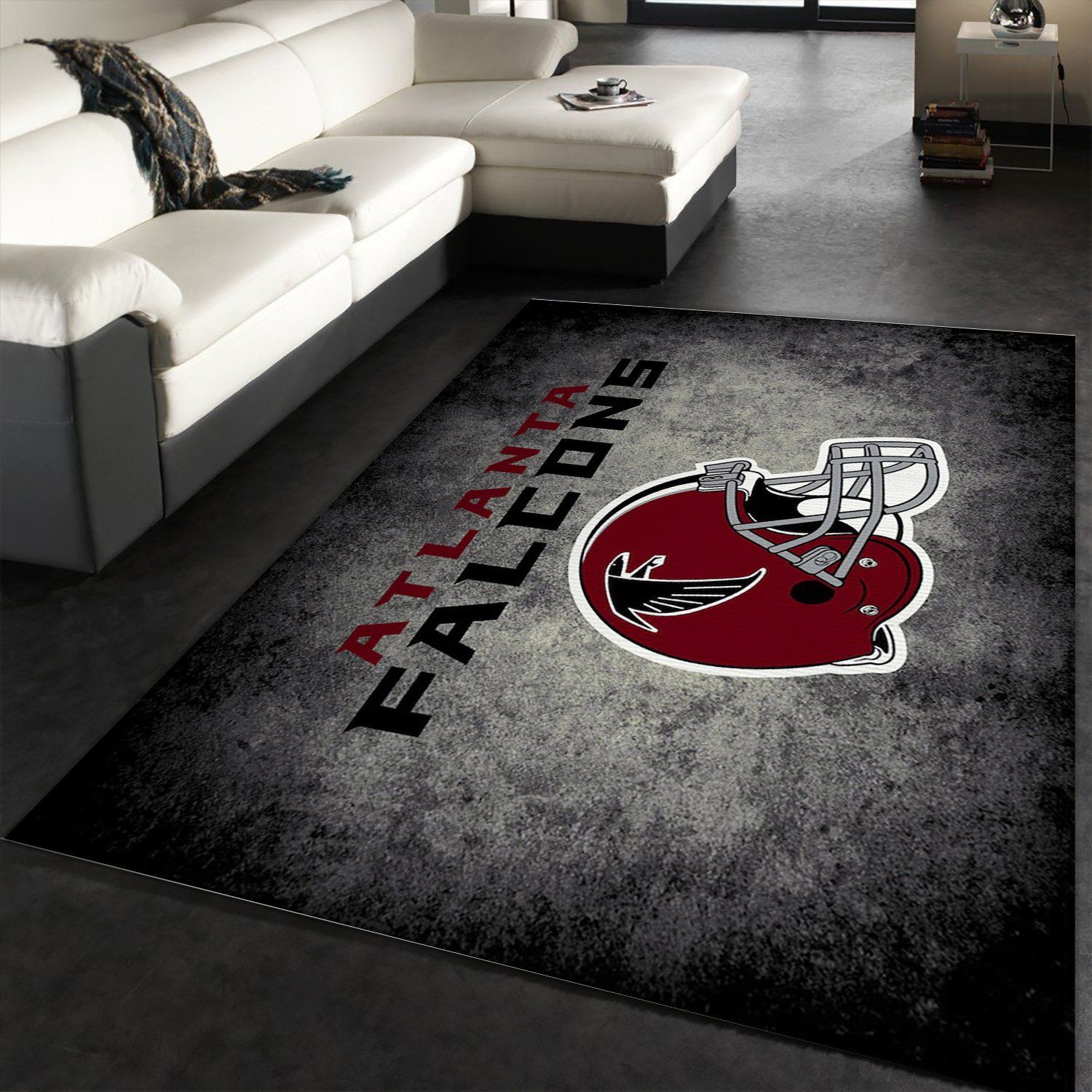 Atlanta Falcons Imperial Distressed Rug NFL Area Rug, Living room and bedroom Rug, Christmas Gift US Decor