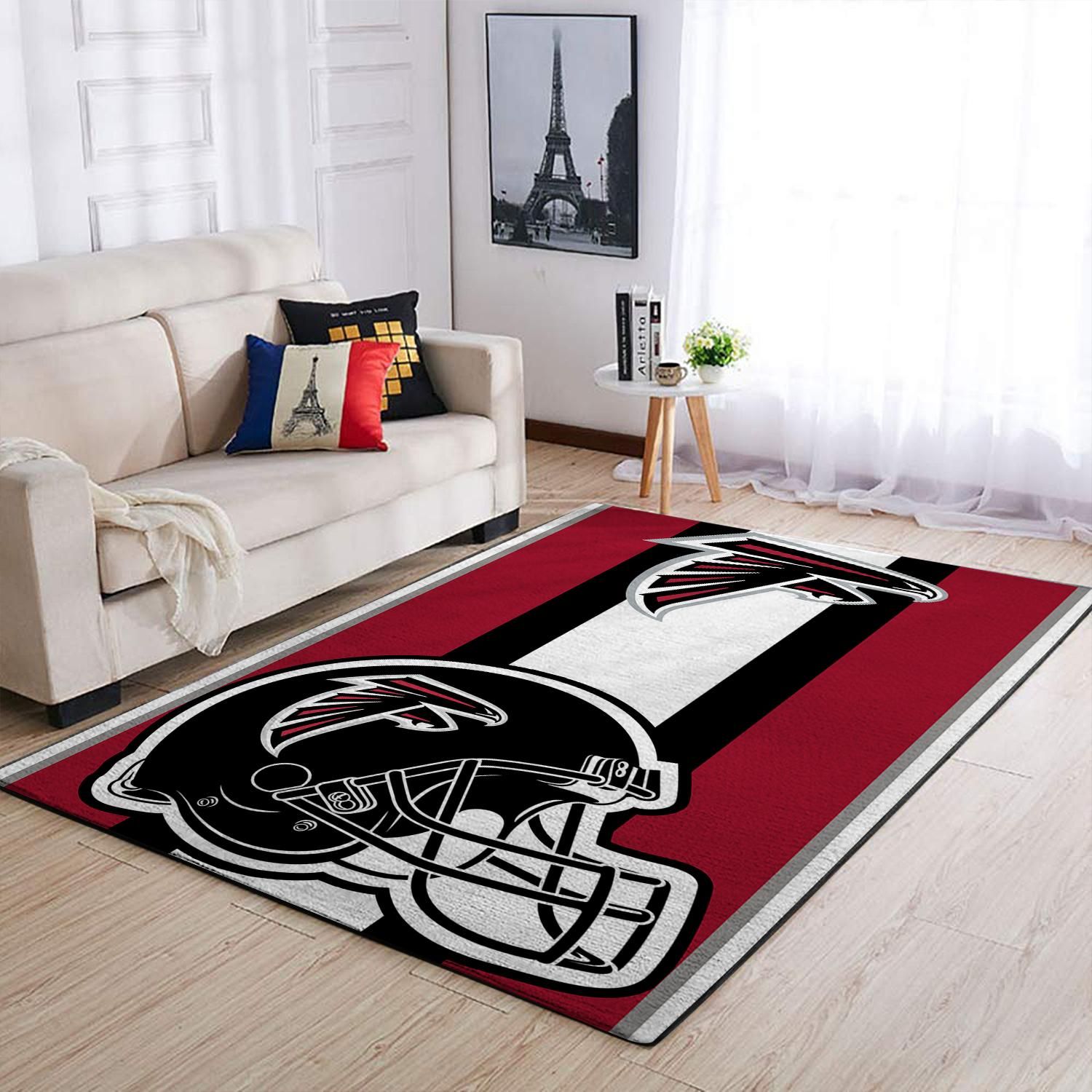 Atlanta Falcons Nfl Team Logo Helmet Nice Gift Home Decor Rectangle Area Rug