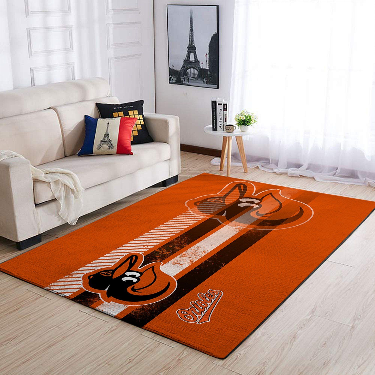 Baltimore Orioles Mlb Team Logo Nice Gift Home Decor Rectangle Area Rug