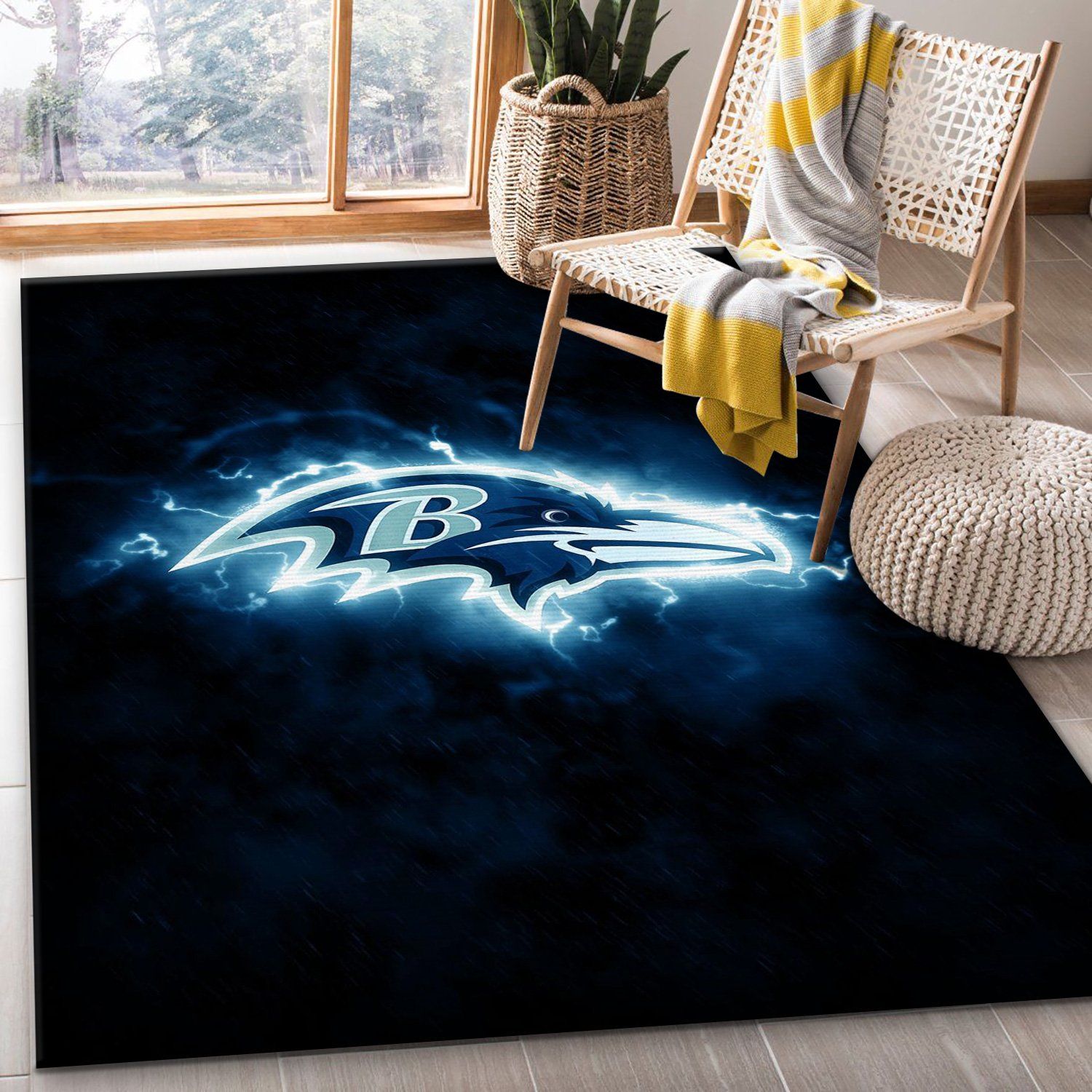 Baltimore Ravens NFL Area Rug Living Room Rug US Gift Decor