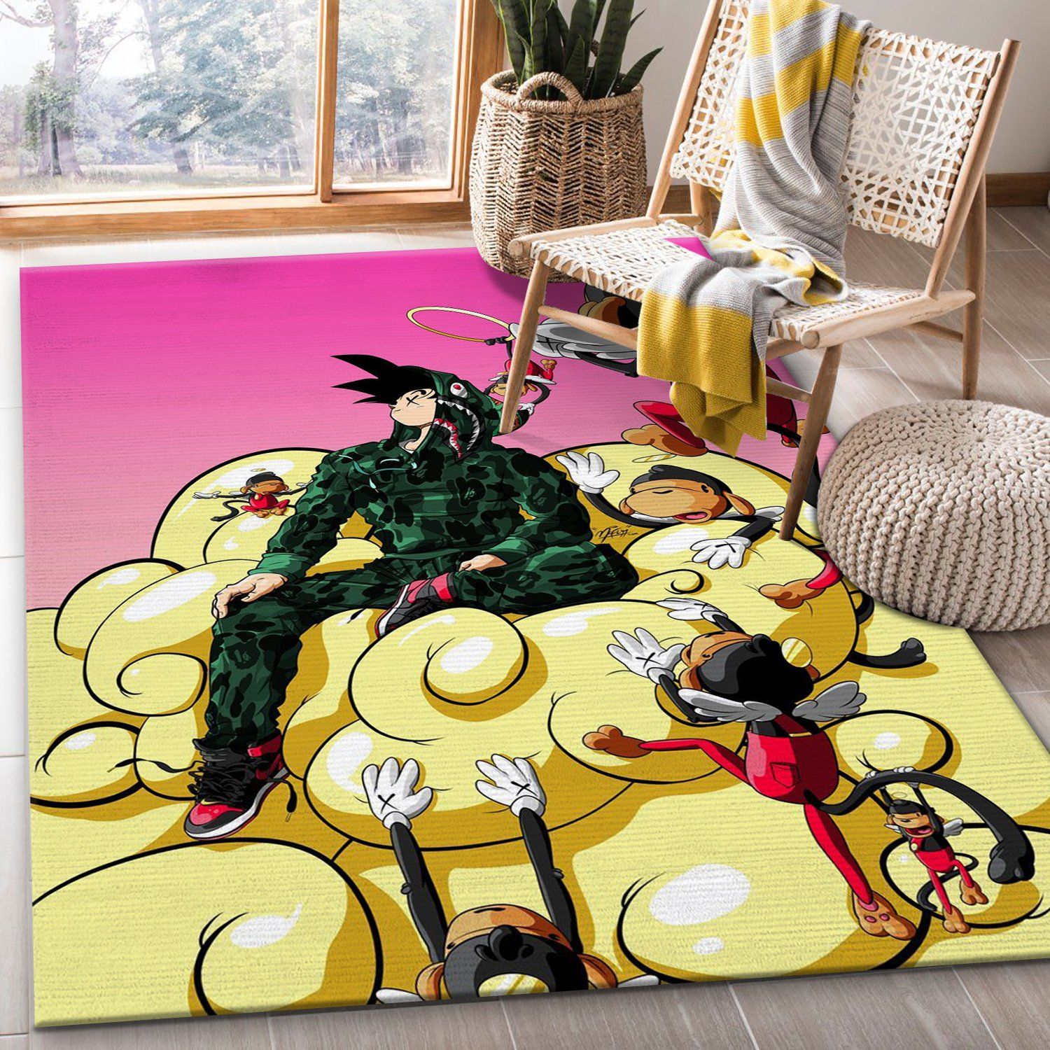 Bape area rug for christmas fashion brand rug living room rug