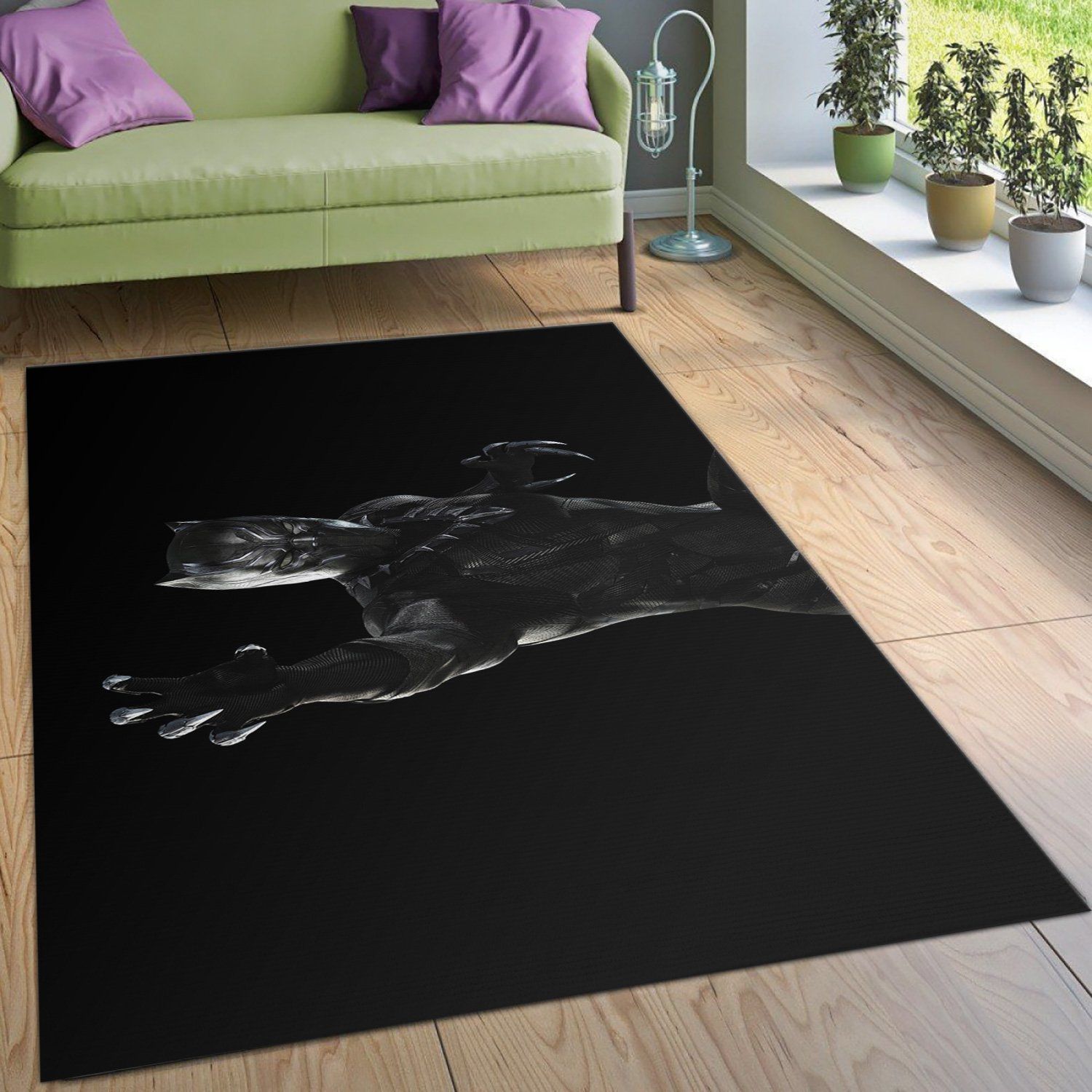 Black Panther Ver3 Area Rug Living Room Rug Floor Decor Home Decor