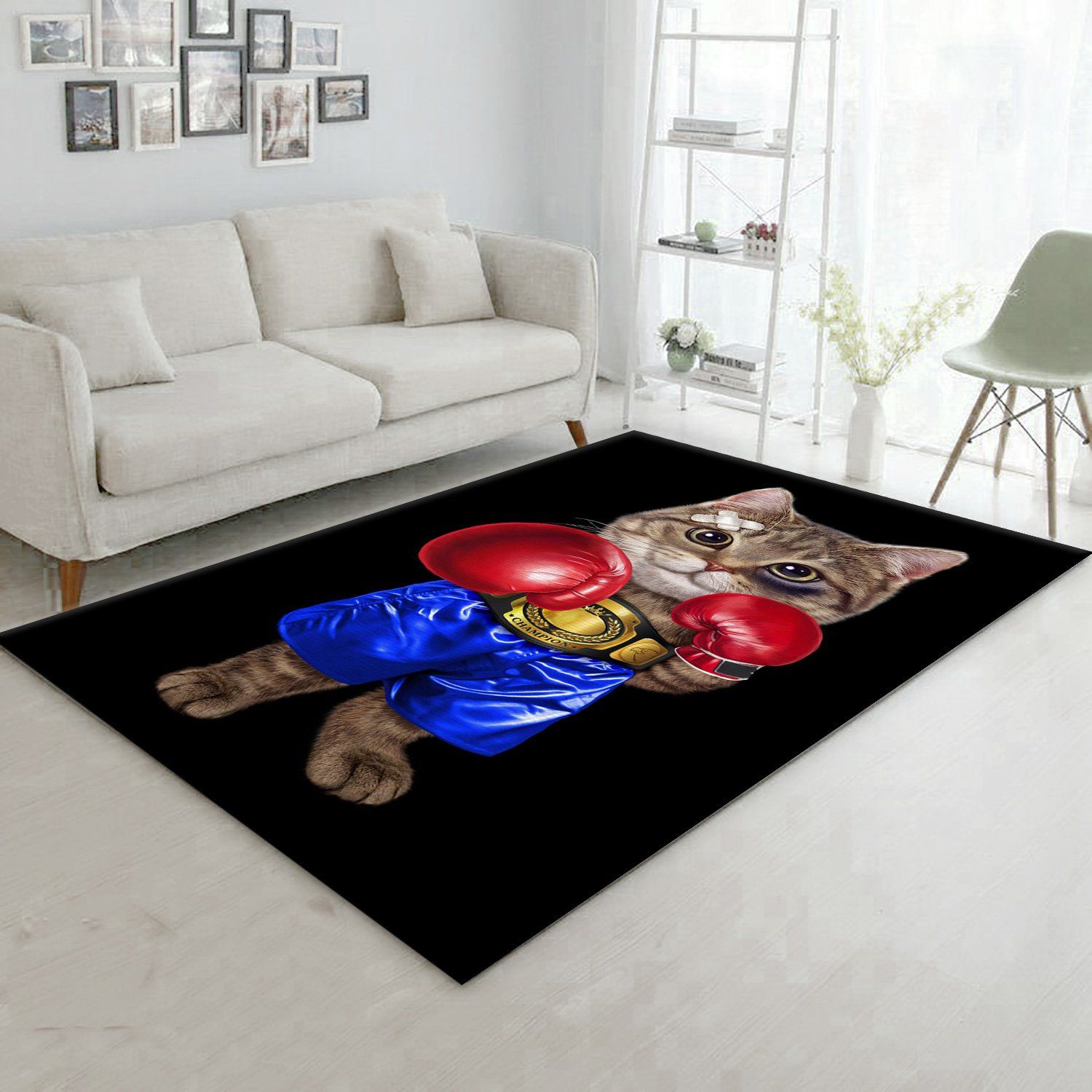 Boxer Champion Tabby Cat Area Rug Kitchen Rug Christmas Gift US Decor