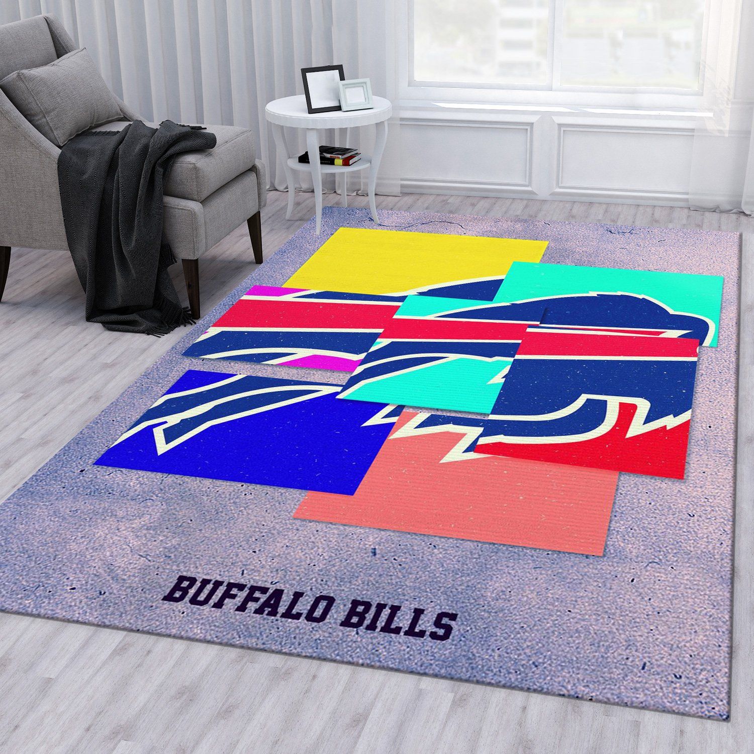 Buffalo Bills NFL Rug Living Room Rug Floor Decor Home Decor