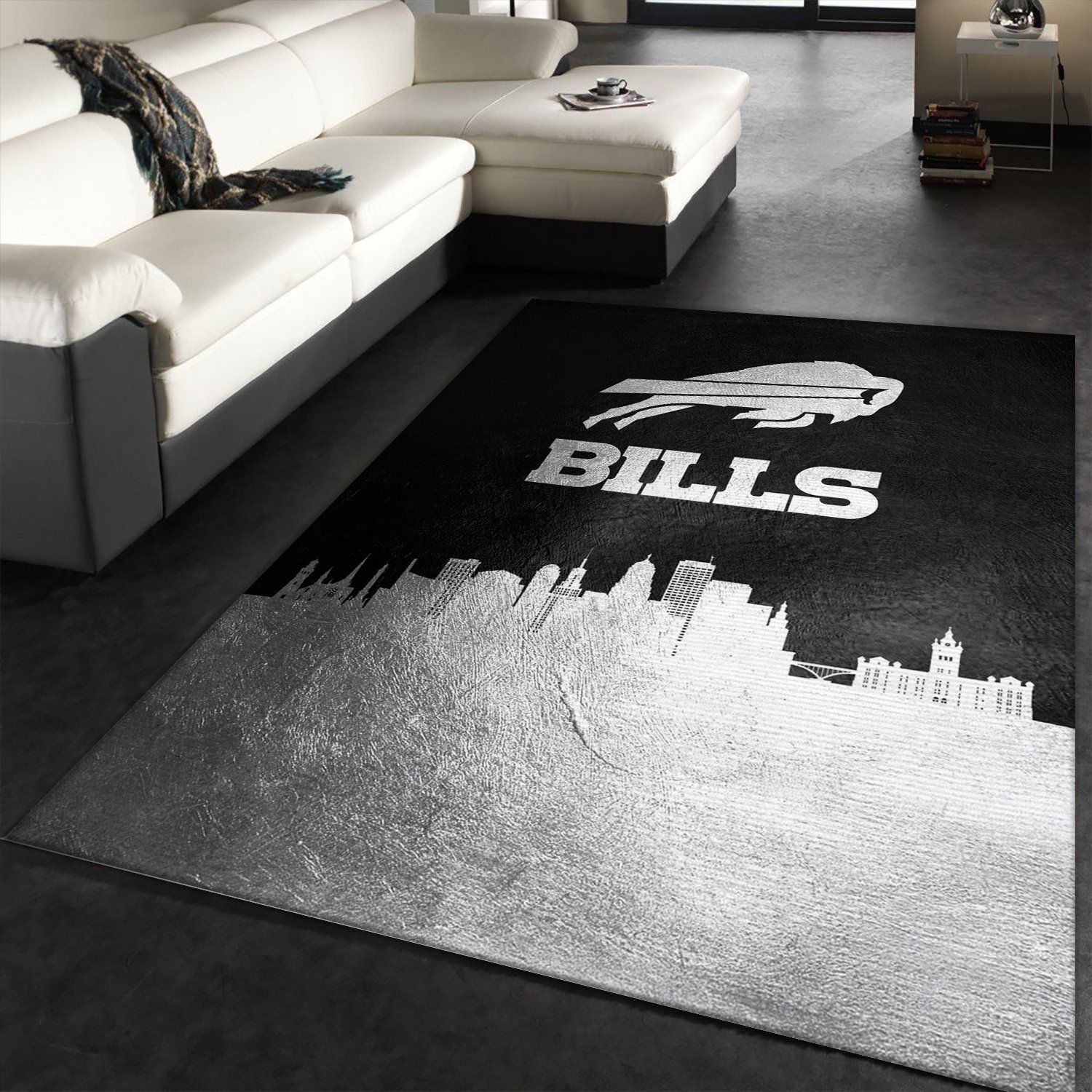 Buffalo Bills Skyline NFL Area Rug Carpet, Kitchen Rug, Floor Decor Home Decor