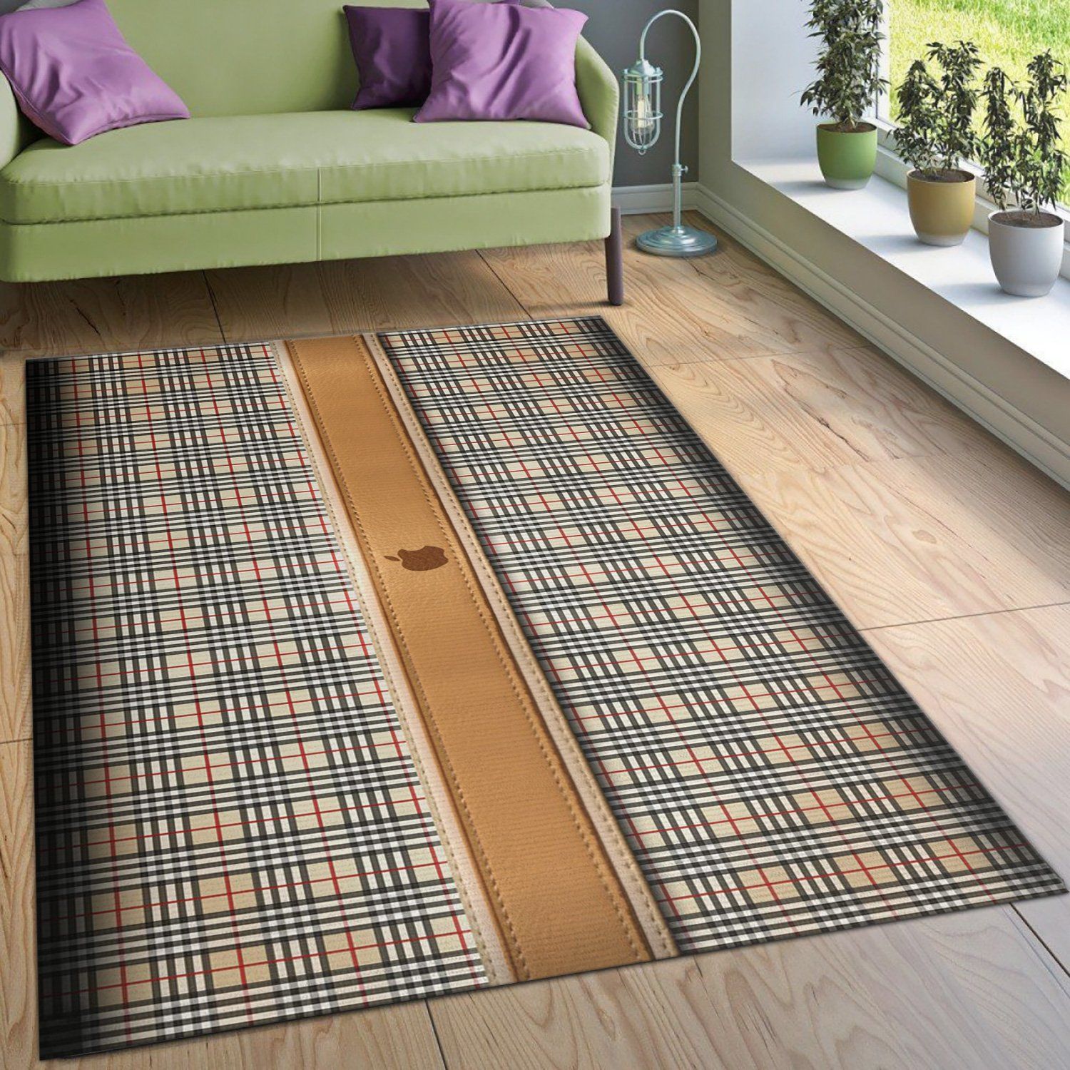 Burberry Ft Apple Fashion Brand Area Rug Bedroom Rug Christmas Gift US Decor