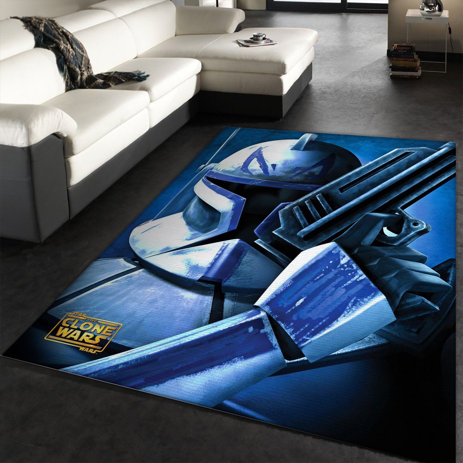 Captain Rex Star War Character Rug, Bedroom Rug, US Gift Decor