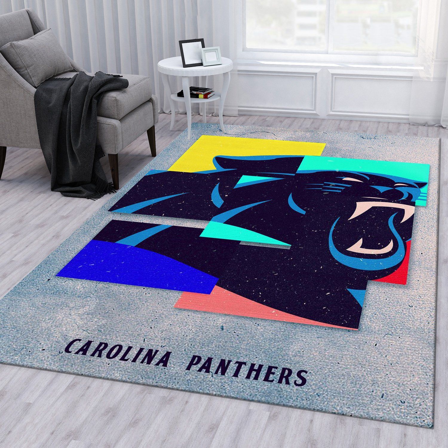 Carolina Panthers NFL Area Rug For Christmas Bedroom Rug Floor Decor Home Decor