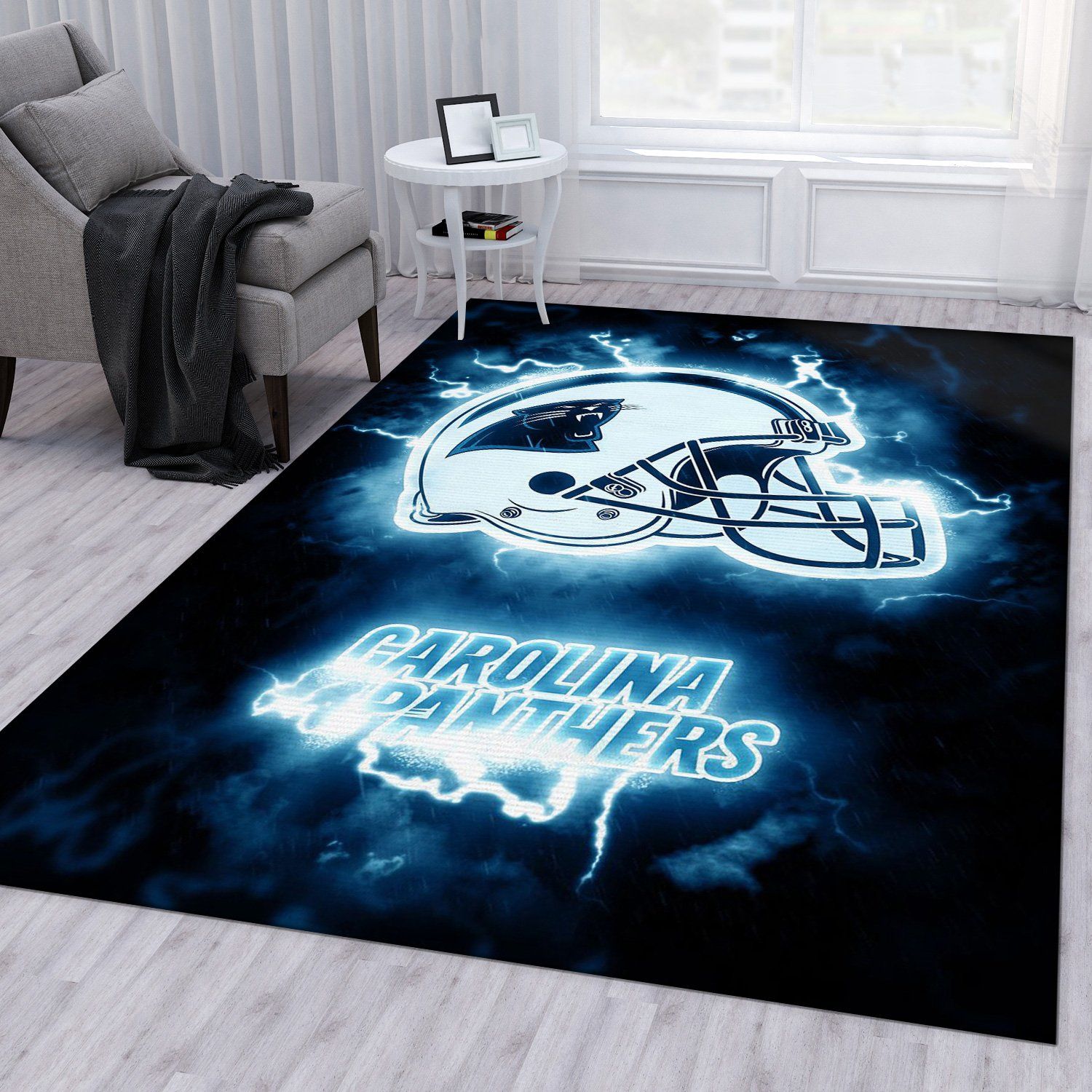 Carolina Panthers NFL Rug Bedroom Rug Floor Decor Home Decor