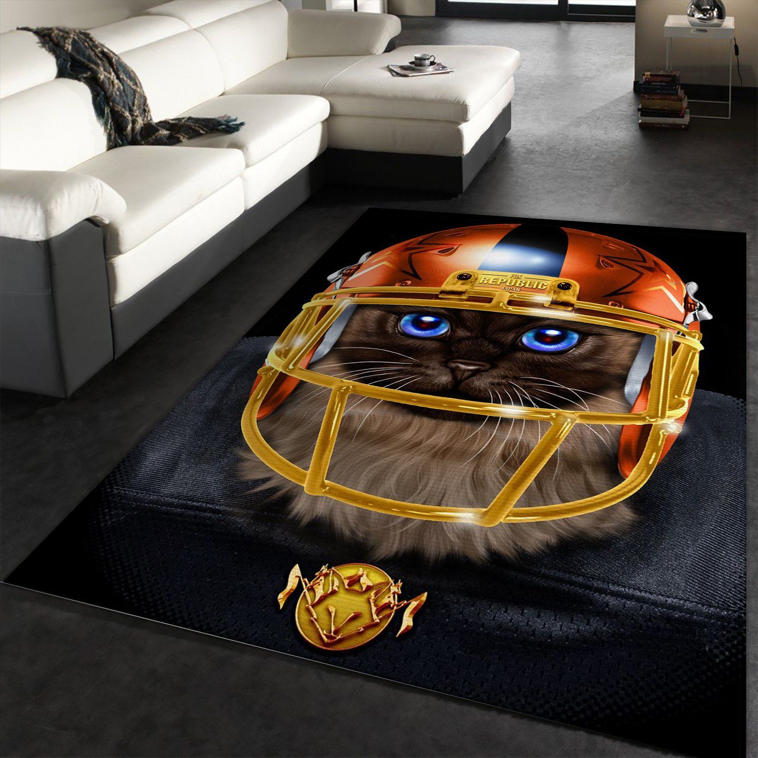 Cat Football Player Area Rug Carpet Kitchen Rug Home US Decor