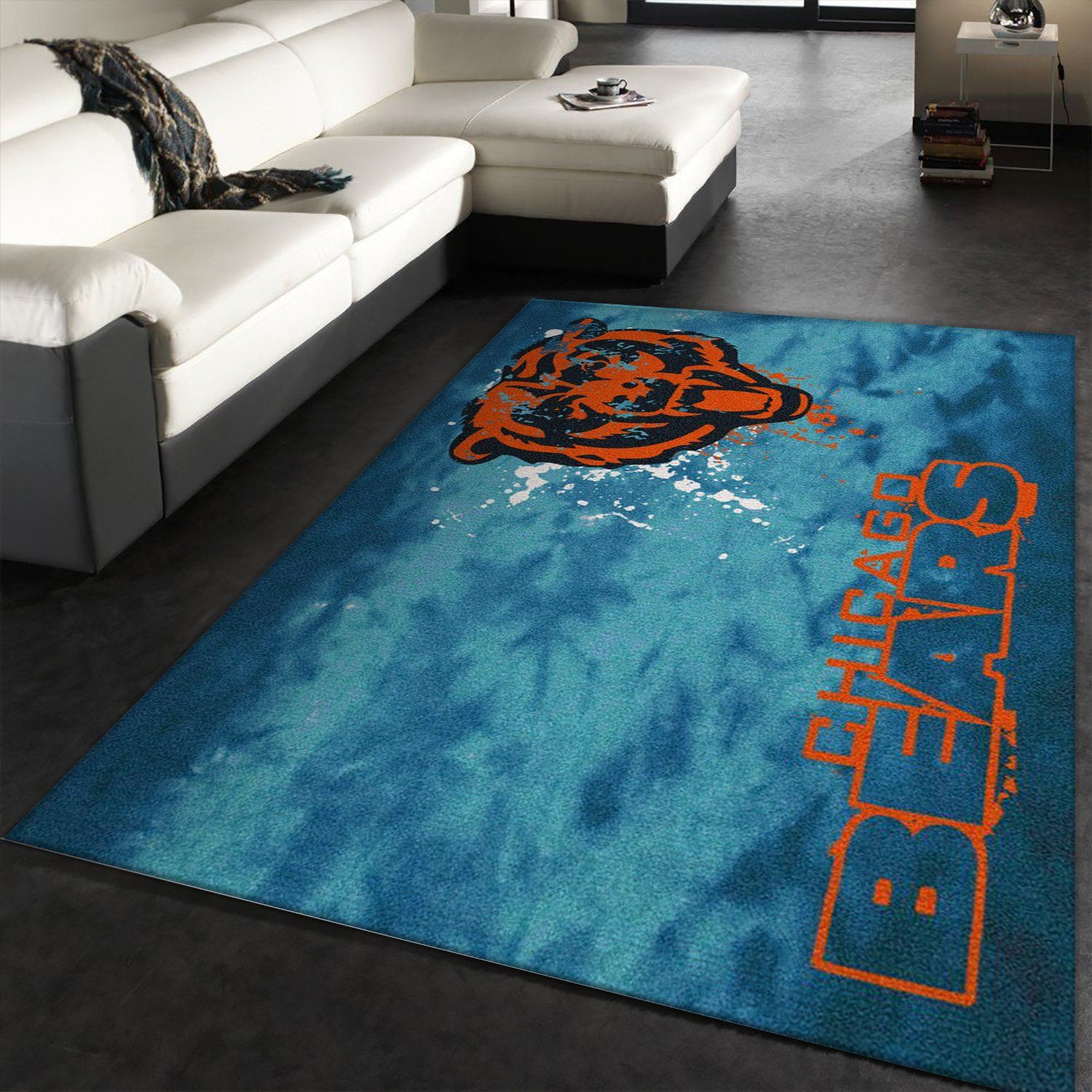 Chicago Bears Fade Rug Nfl Team Area Rug, Living Room Rug, Christmas Gift US Decor