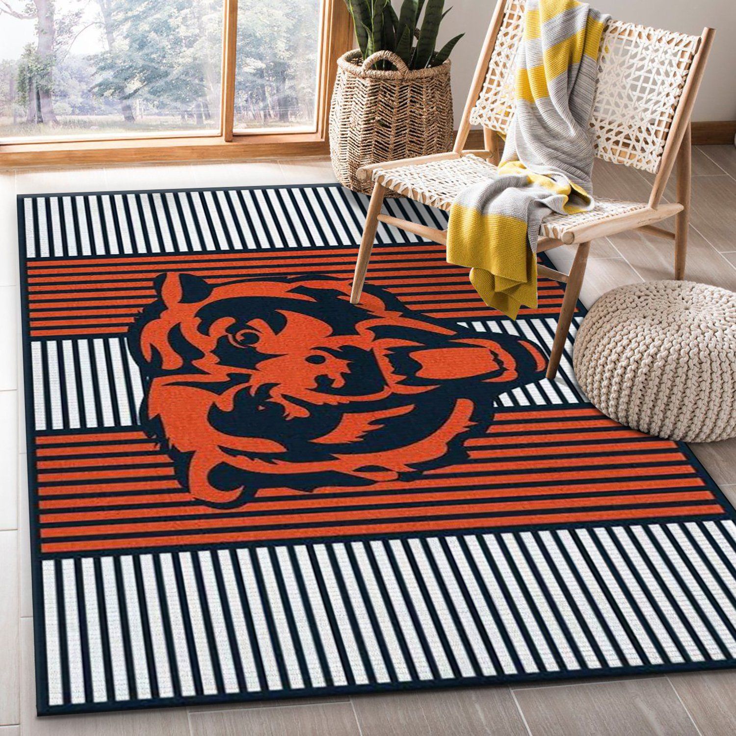 Chicago Bears Imperial Champion Rug NFL Team Logos Area Rug, Living Room Rug, Family Gift US Decor