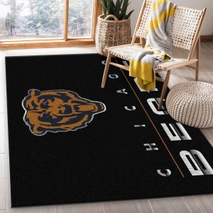 Area Rug with Chicago Bears sports team logo!