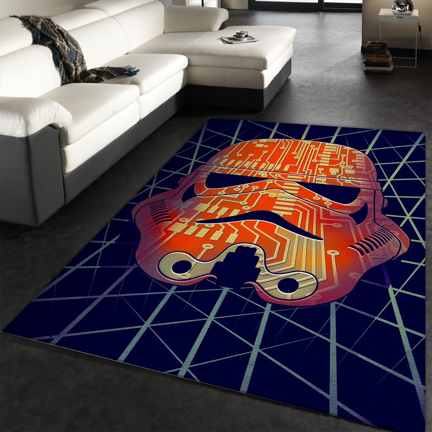 Chipped Star War Area Rug Carpet, Living Room Rug, Floor Decor Home Decor