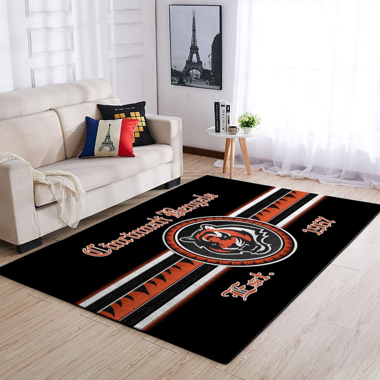 Cincinnati Bengals Area Rug Nfl Football Floor Decor 191007