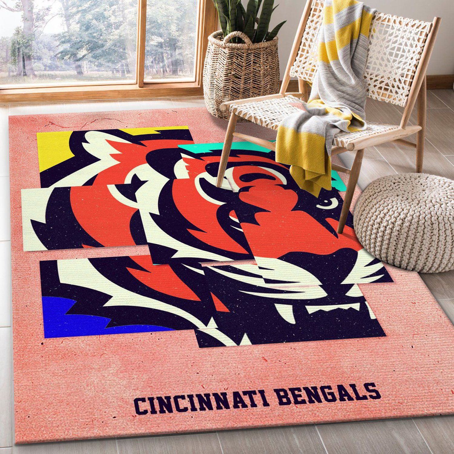 Cincinnati Bengals Football Rug