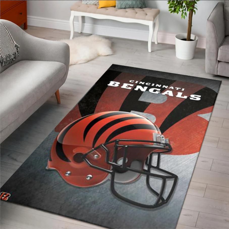 Cincinnati Bengals Nfl Team Area Rug Rugs For Living Room Rug Home Decor