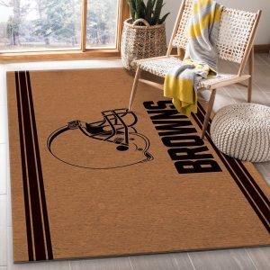 Cleveland Browns Coir Punch Rug NFL Area Rug, Kitchen Rug