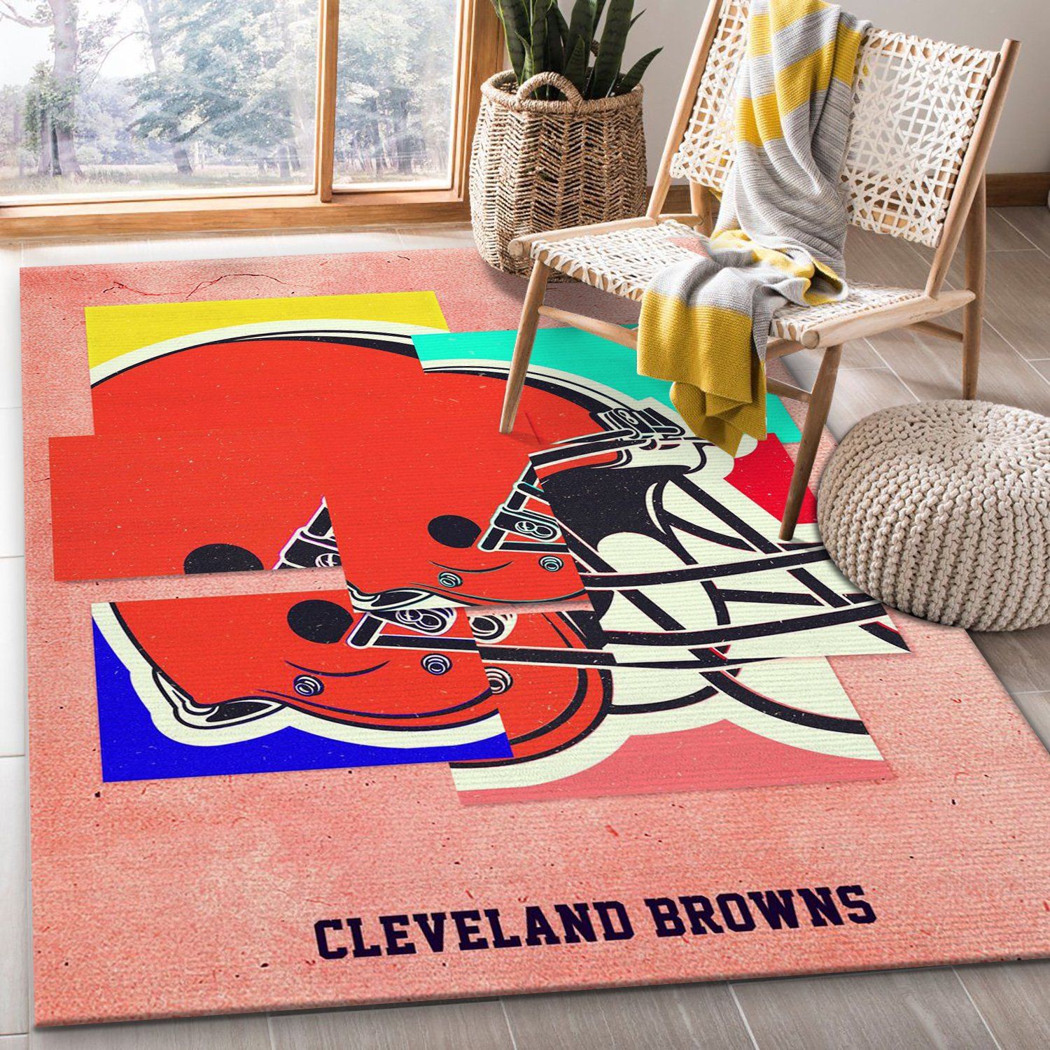 Cleveland Browns NFL Rug Bedroom Rug Floor Decor Home Decor