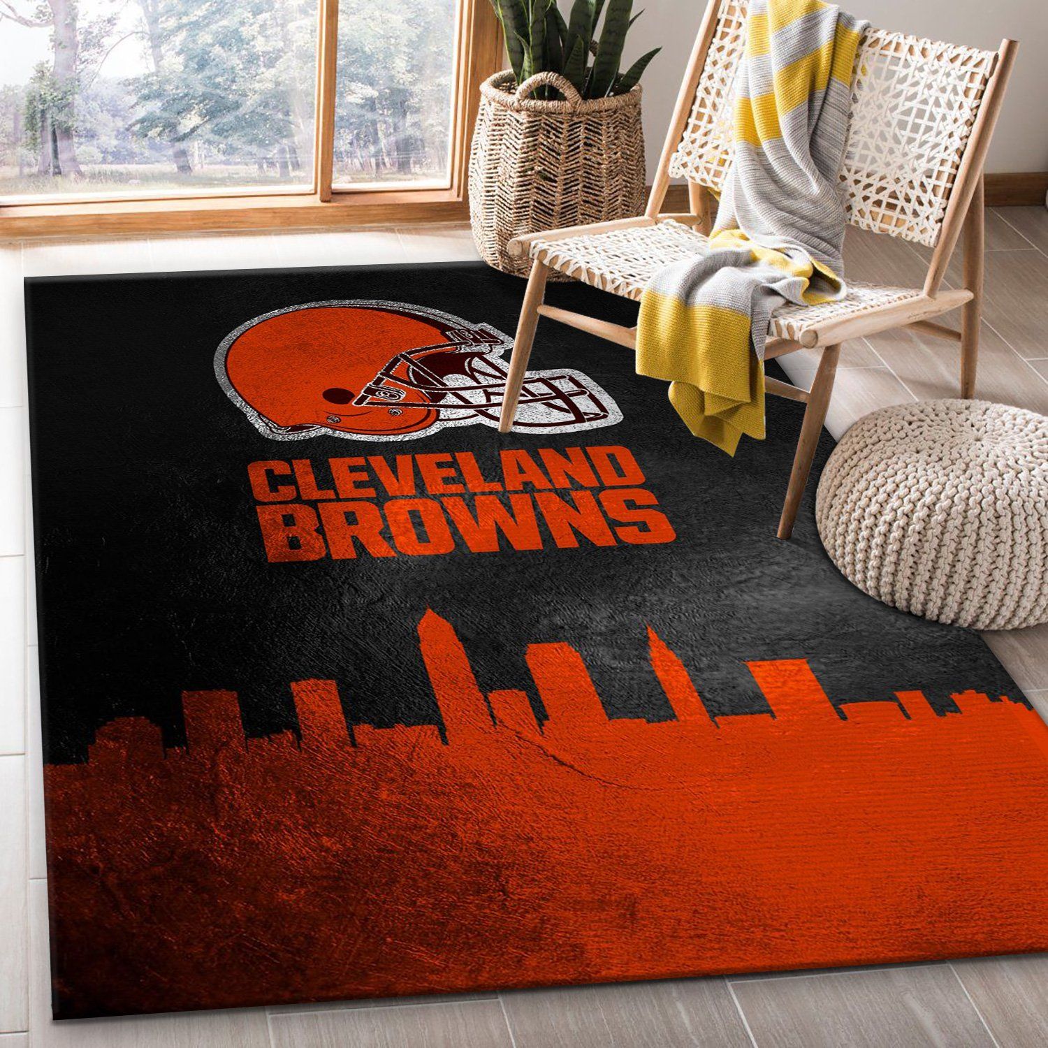 Cleveland Browns Area Rug Nfl Football Floor Decor 1910071