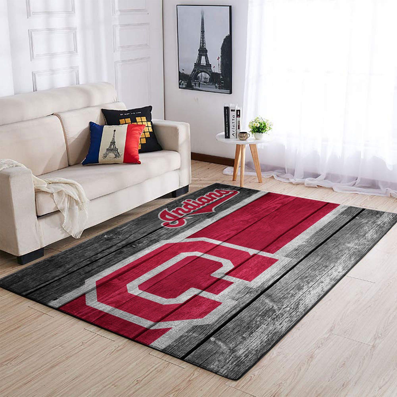 Cleveland Indians Mlb Team Logo Grey Wooden Style Style Nice Gift