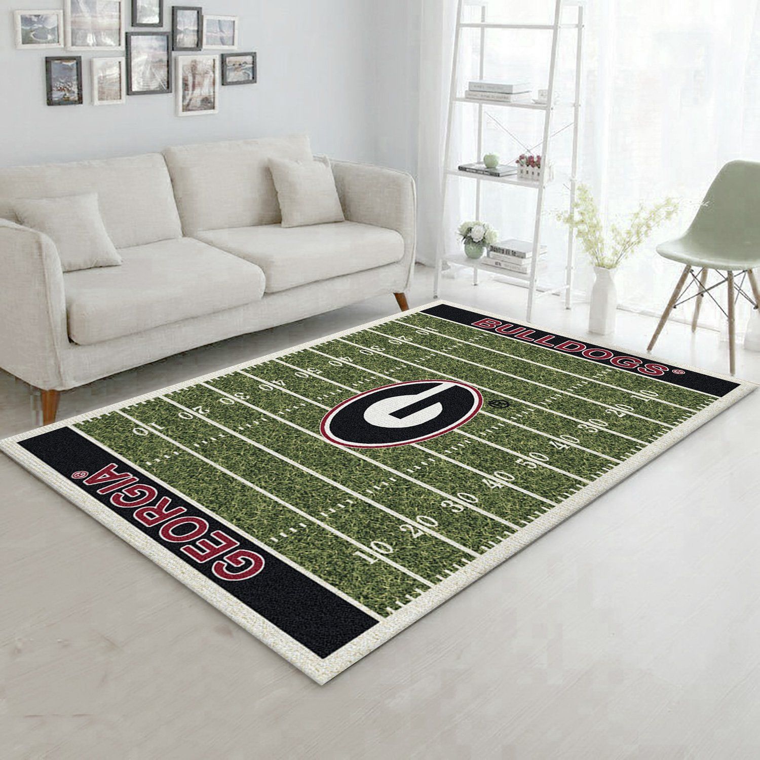 College Georgia NFL Team Logo Area Rug, Living Room Rug, Christmas Gift US Decor