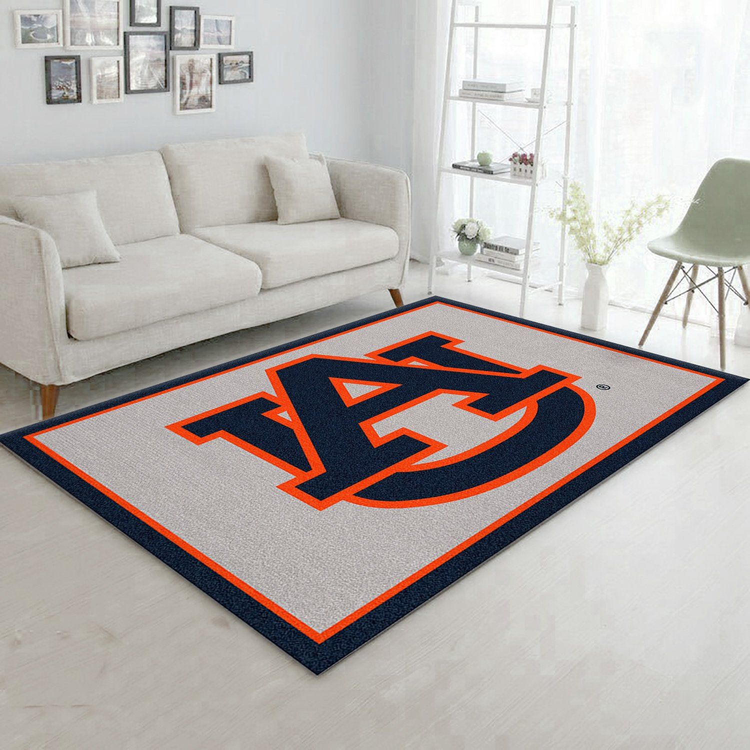 College Spirit Auburn Sport Area Rug Carpet Team Logo Family Gift US Decor