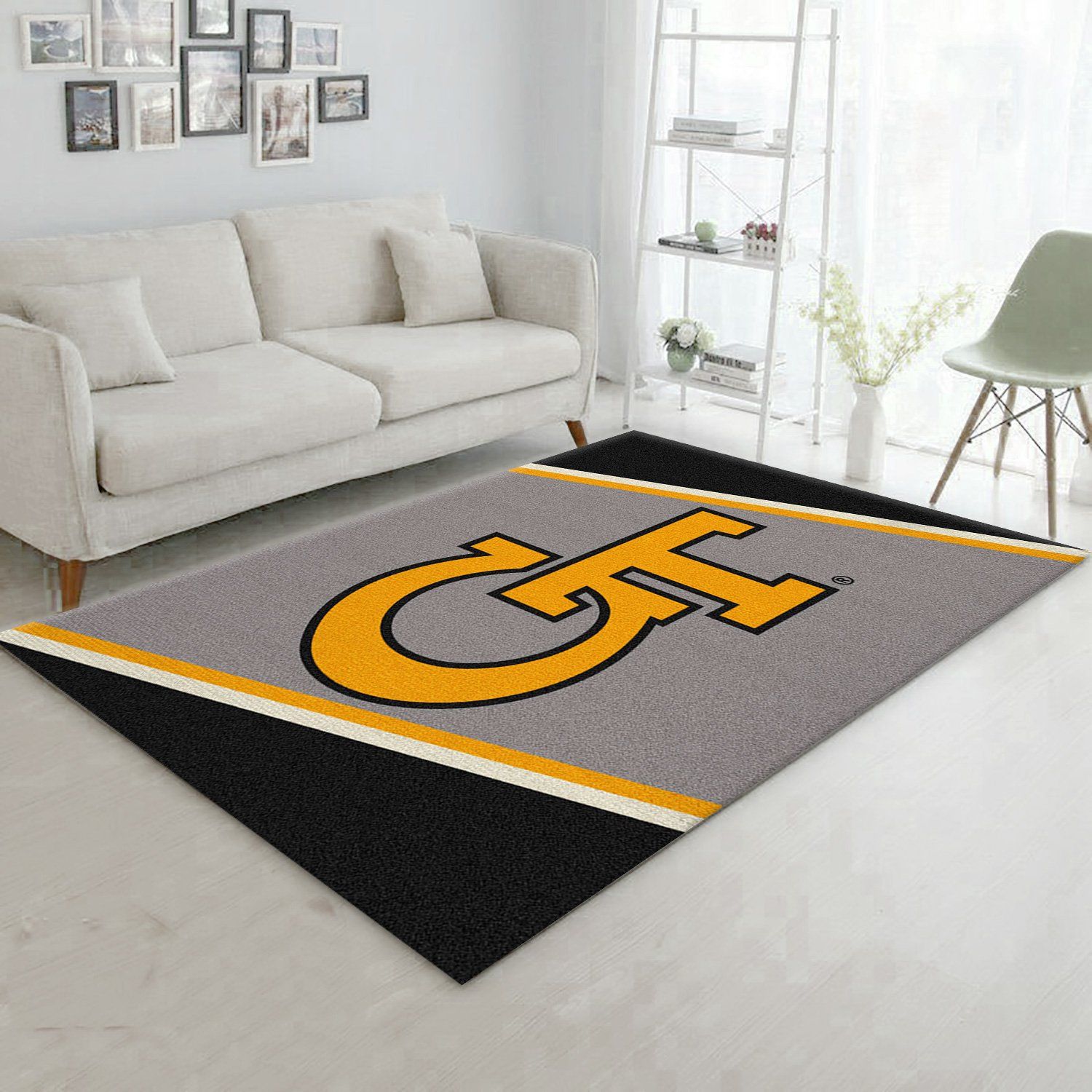 College Spirit Georgia Tech Sport Area Rug For Christmas Team Logo Christmas Gift US Decor