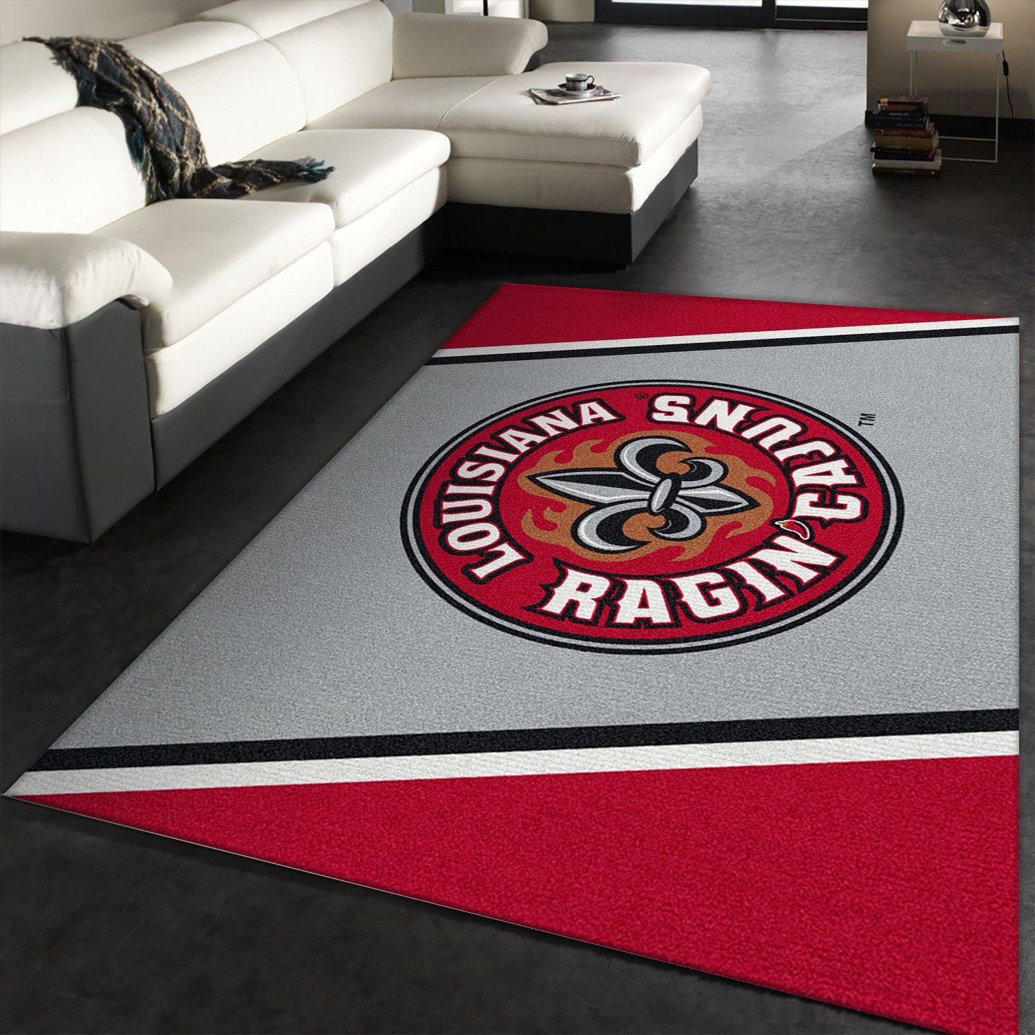 College Spirit Louisiana At Lafayette Sport Area Rug Team Logo Christmas Gift US Decor