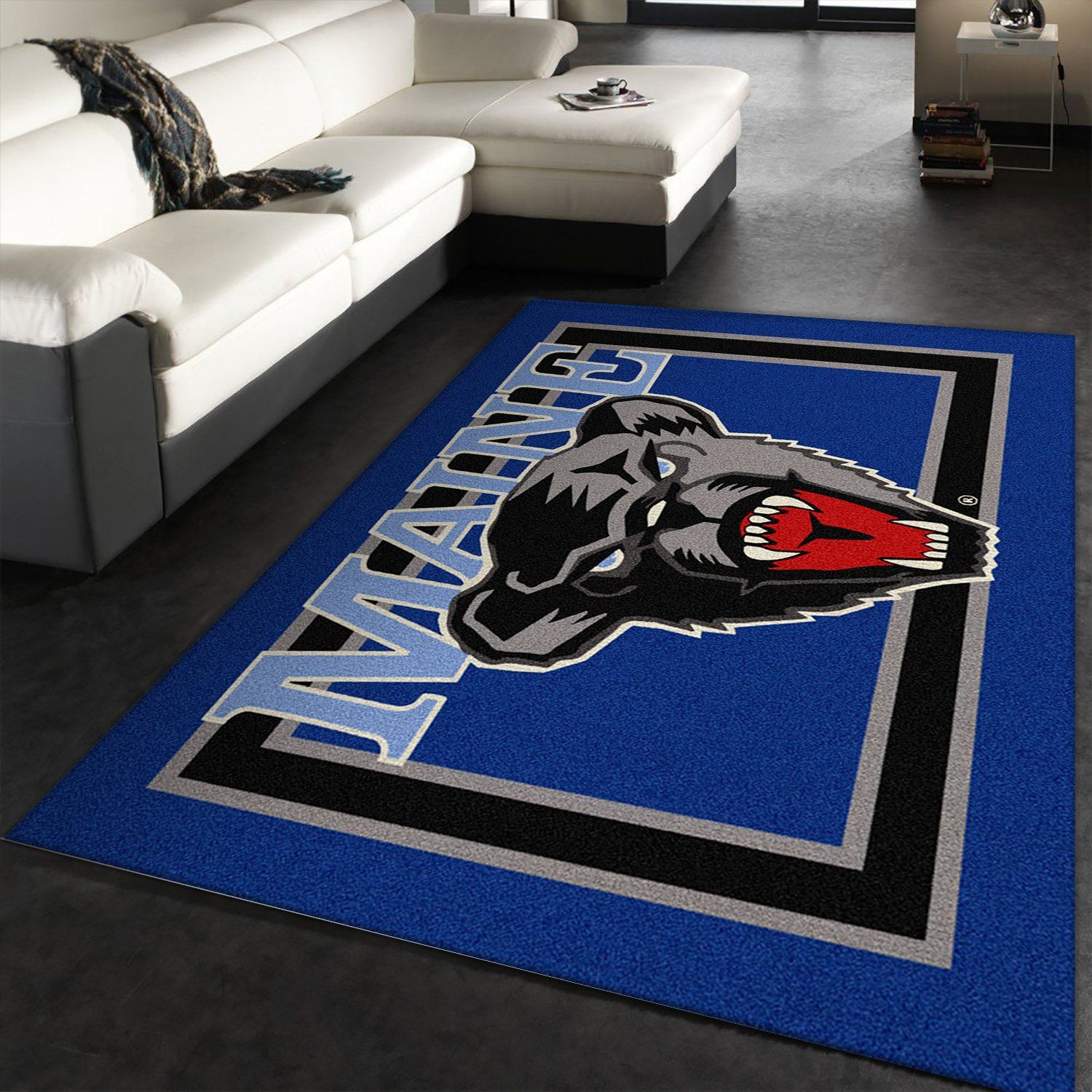 College Spirit Maine Sport Area Rug Carpet Team Logo Christmas Gift US Decor