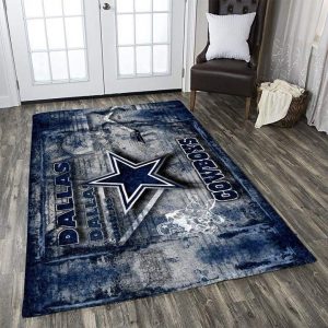 Dallas Cowboys NFL Team Logo Grey Wooden Style Nice Gift Living Room Carpet  Rug Home Decor - REVER LAVIE