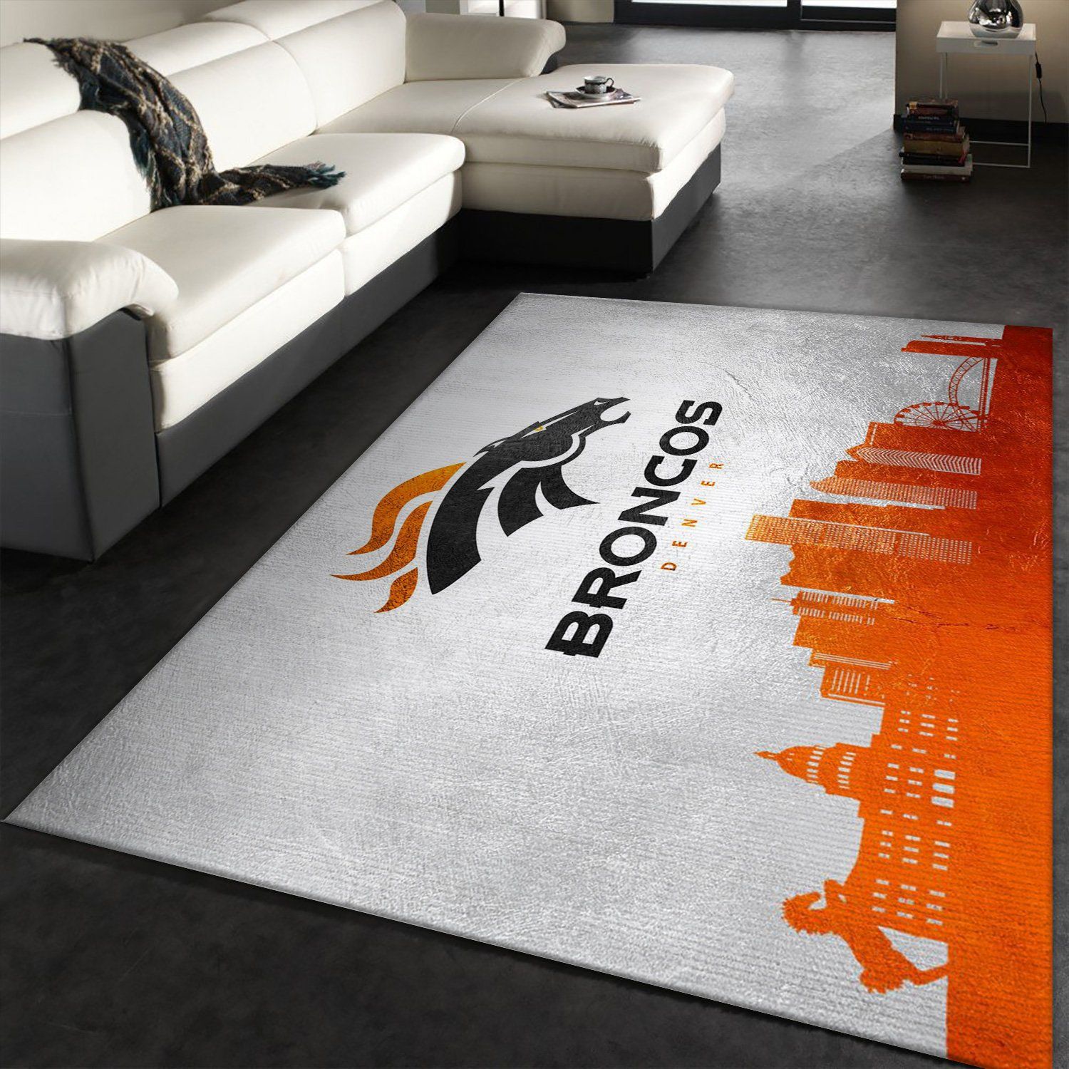 Denver Broncos carpet car mat