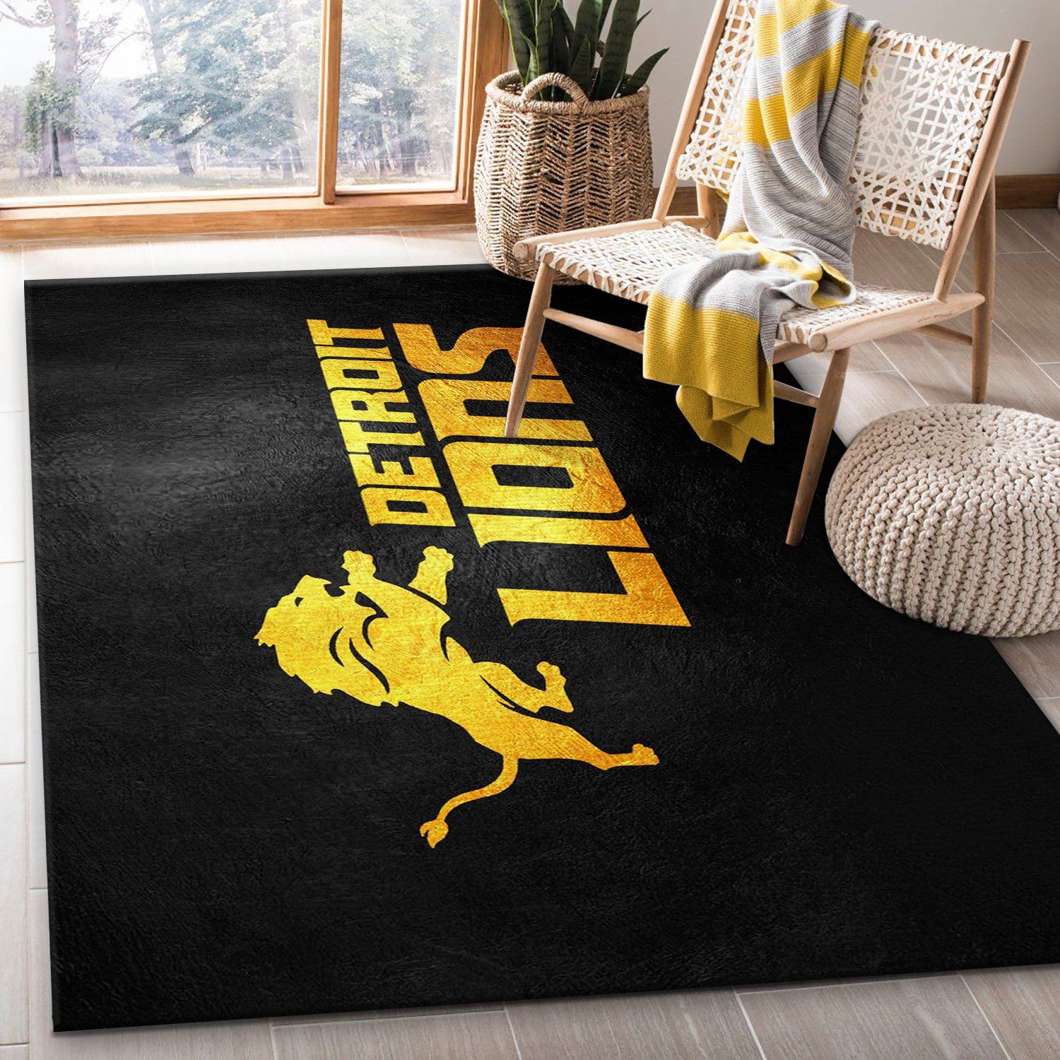 Detroit Lions NFL Area Rug For Christmas, Bedroom, Floor Decor Home Decor -  Travels in Translation